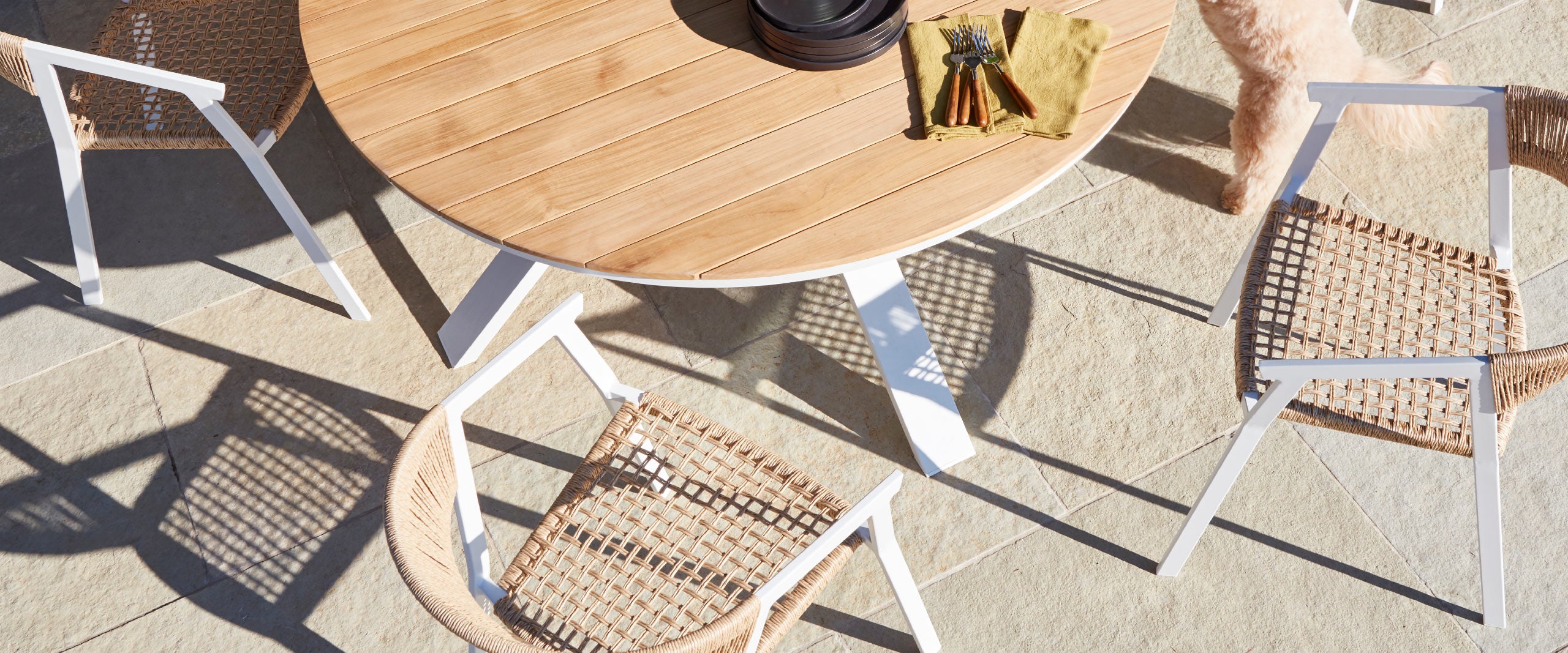 Portola chairs and table