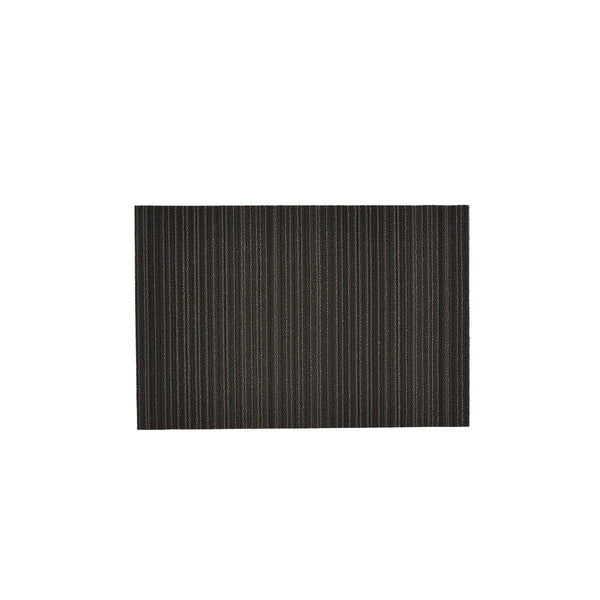 Skinny Stripe Shag Utility Mat in Steel
