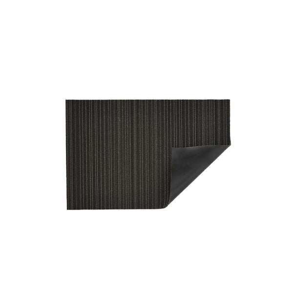 Skinny Stripe Shag Utility Mat in Steel