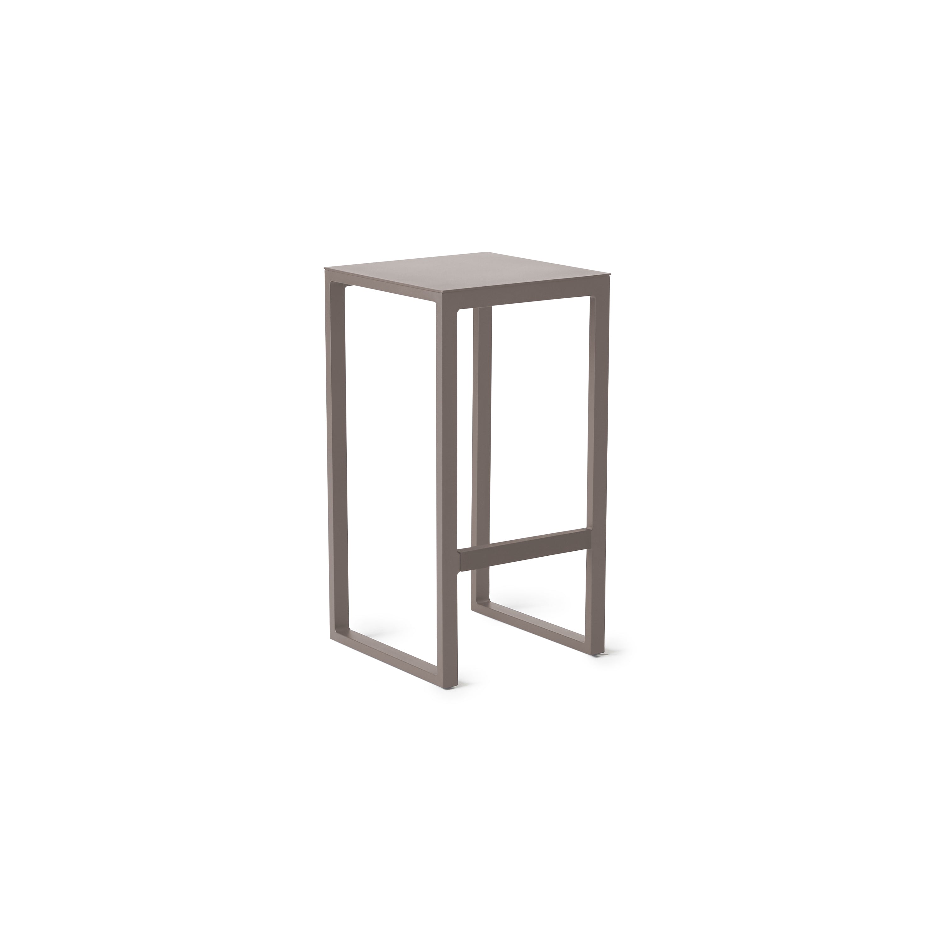 Belvedere Bar Stool in Quartz Grey Aluminum