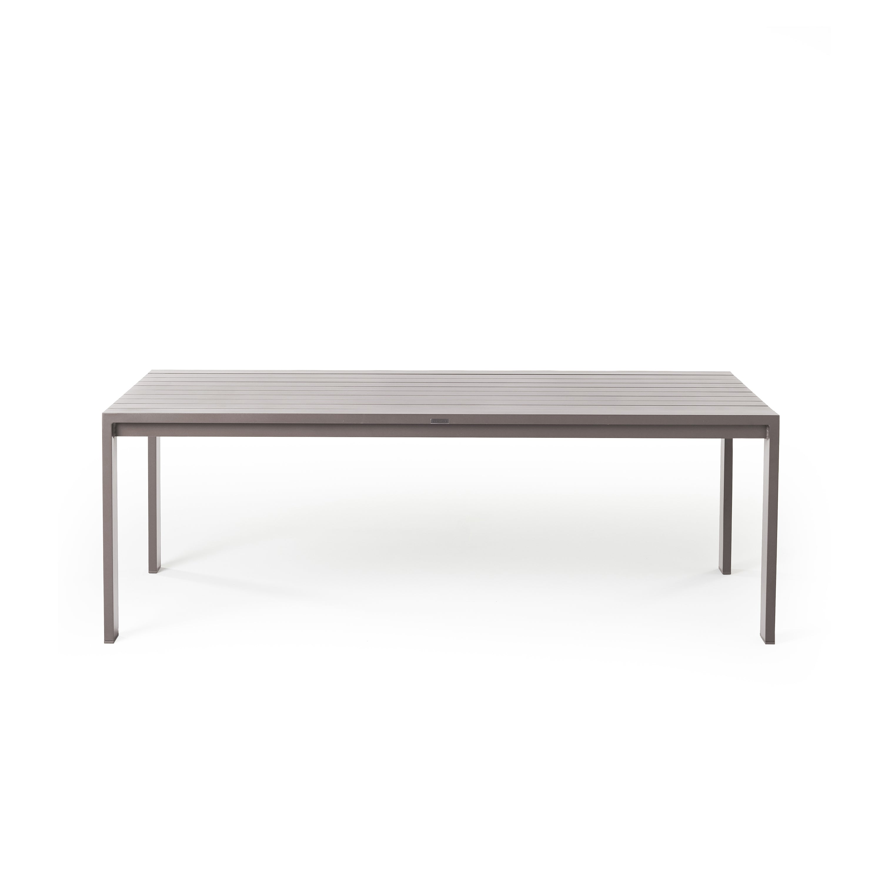 Belvedere Rectangular Dining Table in Quartz Grey Aluminum