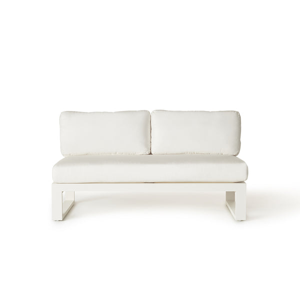 Belvedere Sectional Armless Loveseat in White