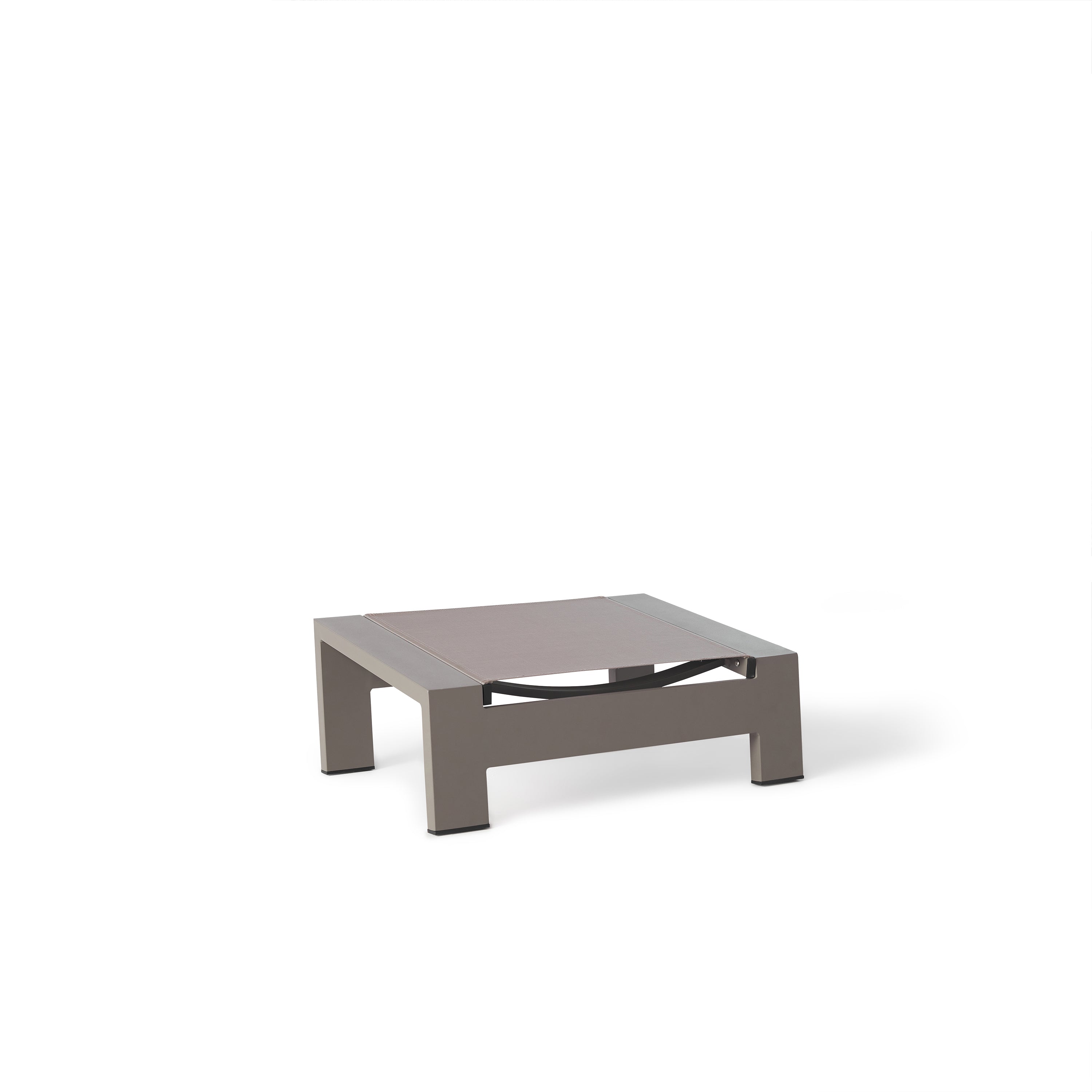 Breeze Adirondack Ottoman in Quartz Grey Aluminum & Latte Mesh