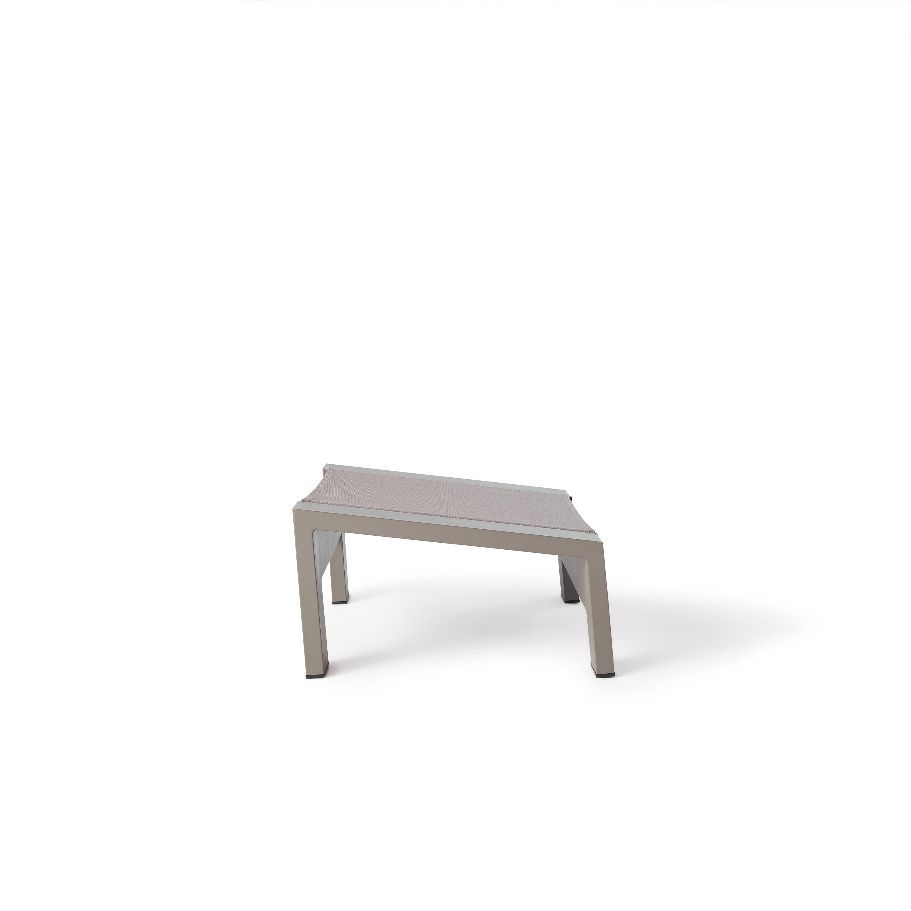 Breeze Adirondack Ottoman in Quartz Grey Aluminum & Latte Mesh