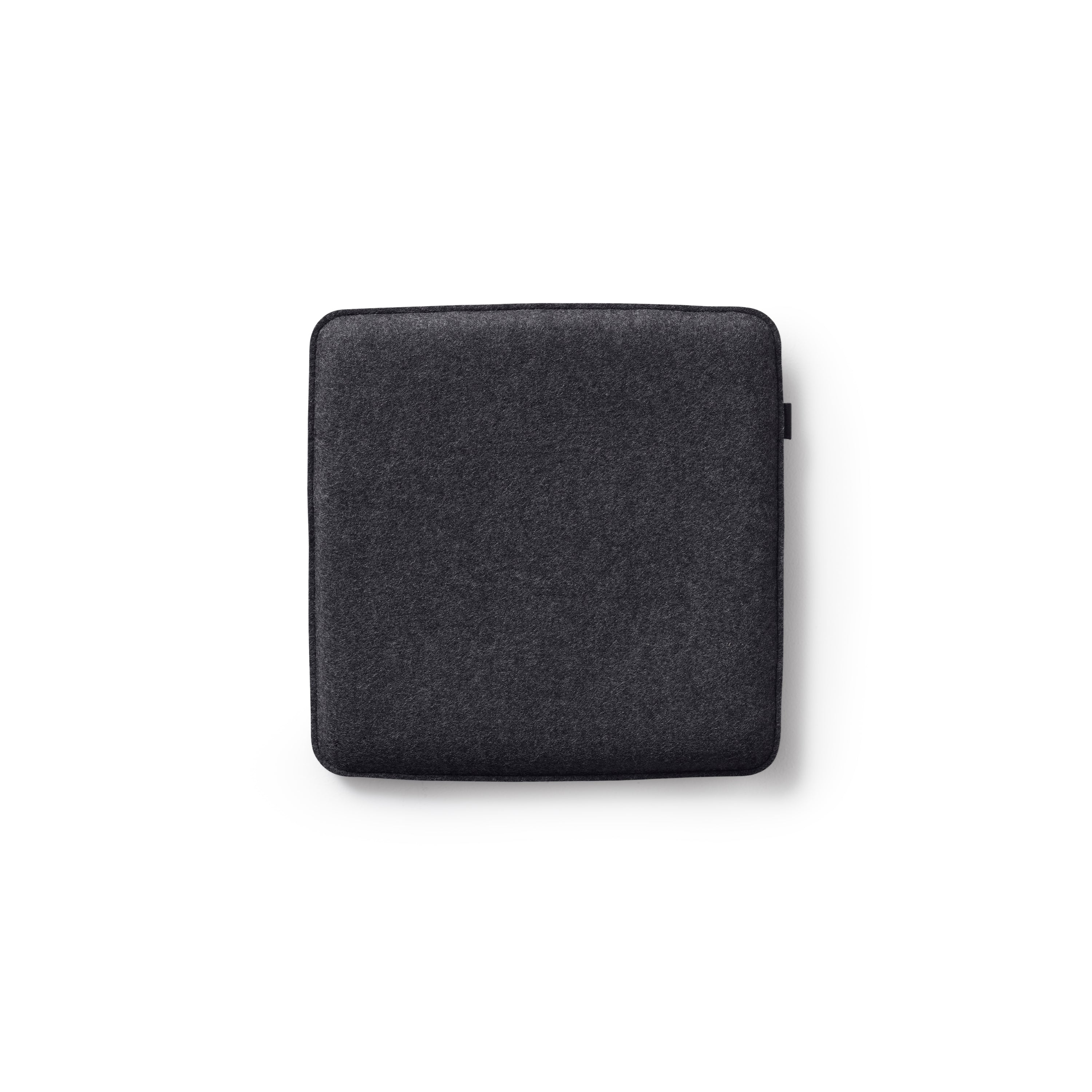 Merino Wool Felt Square Seat Pad in Charcoal