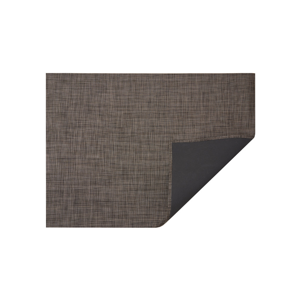 Mini Basketweave Rug in Dark Walnut