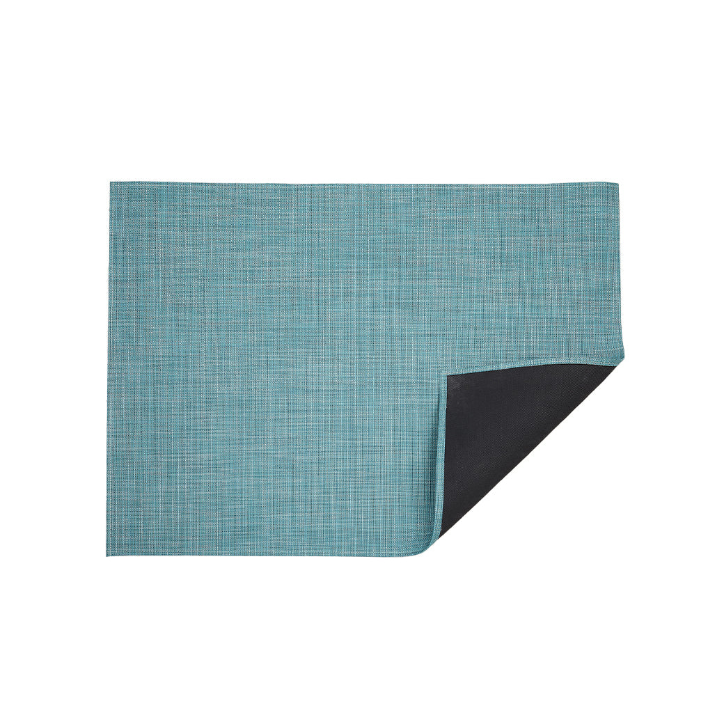 Mini Basketweave Rug in Turquoise