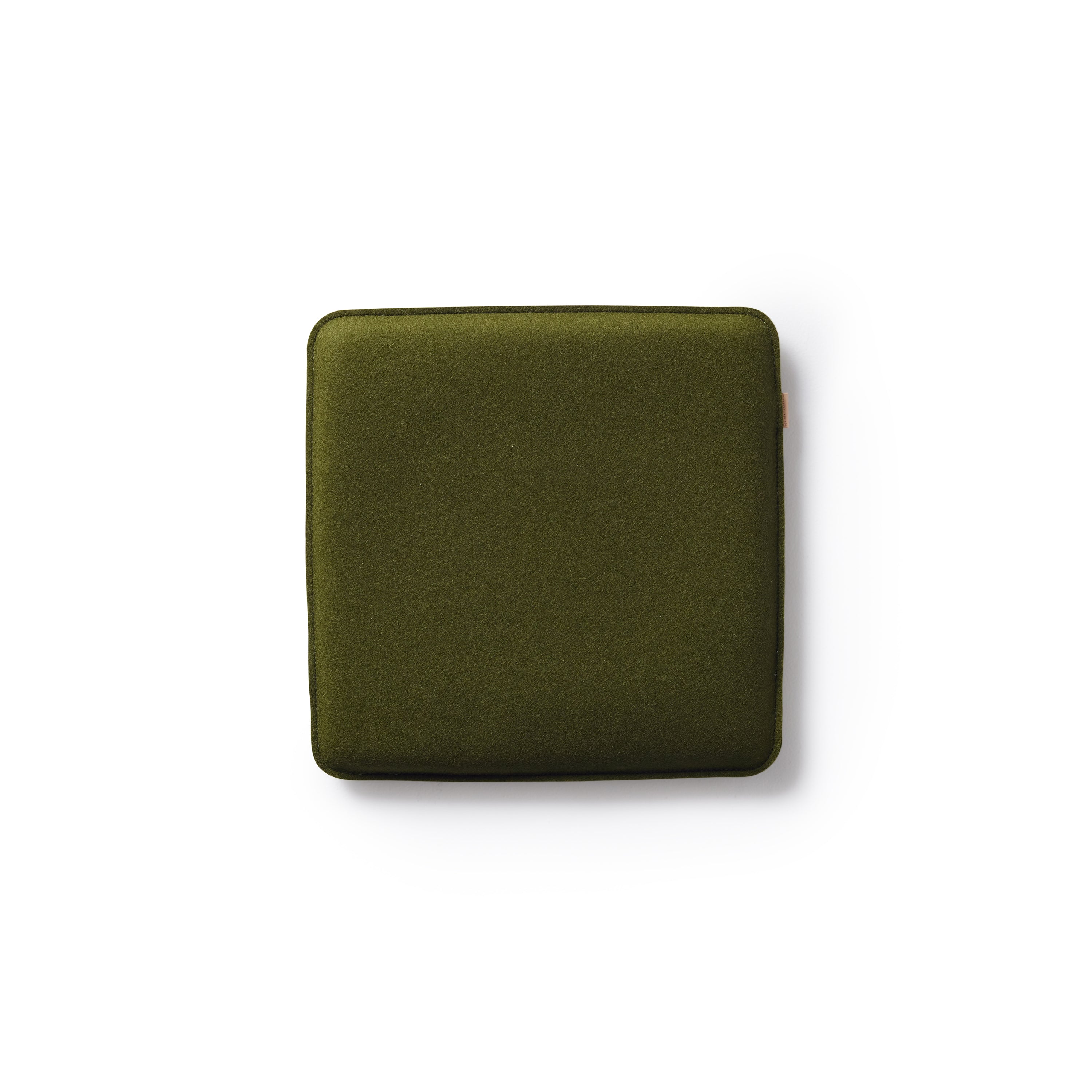 Merino Wool Felt Square Seat Pad in Moss