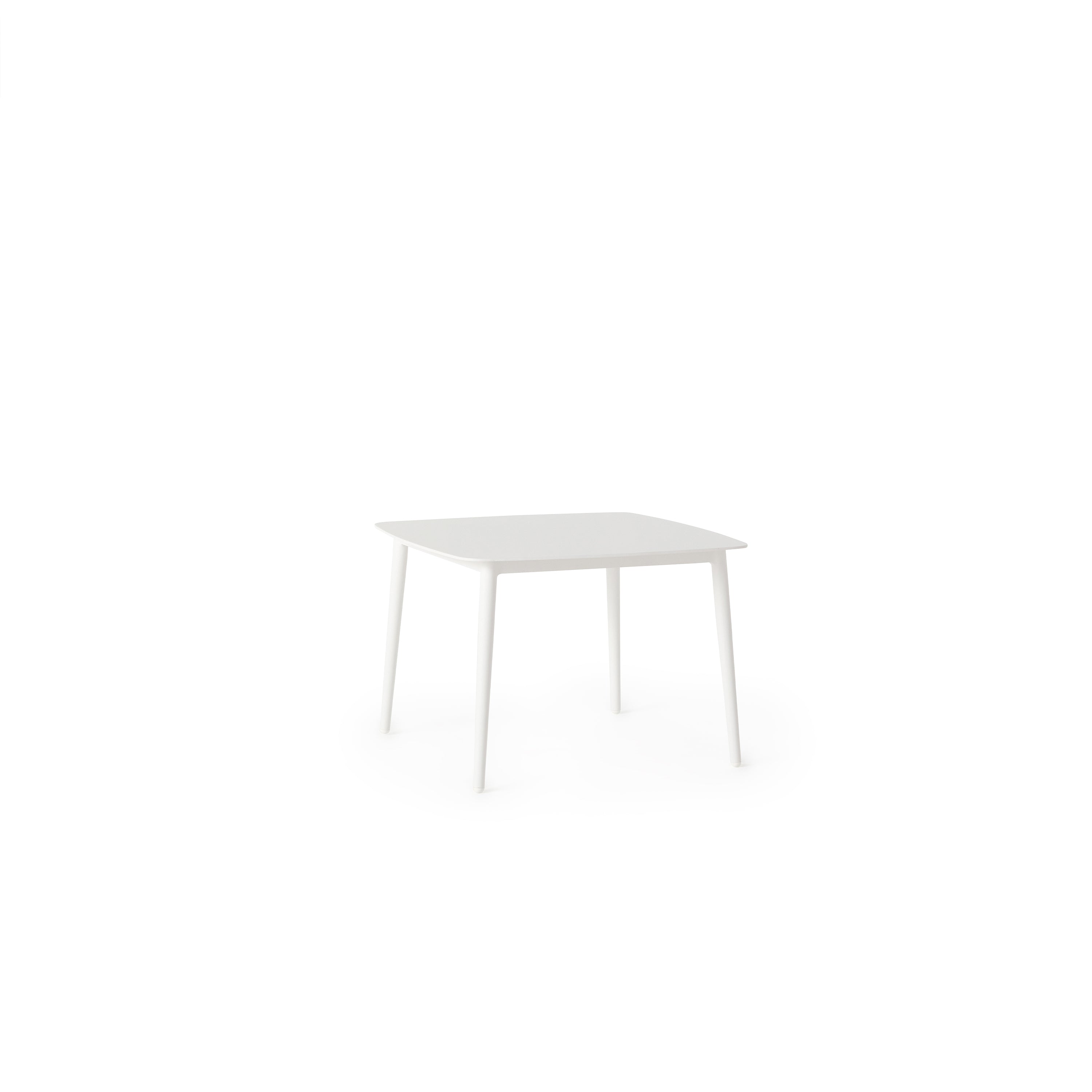 Olema Side Table in White Aluminum