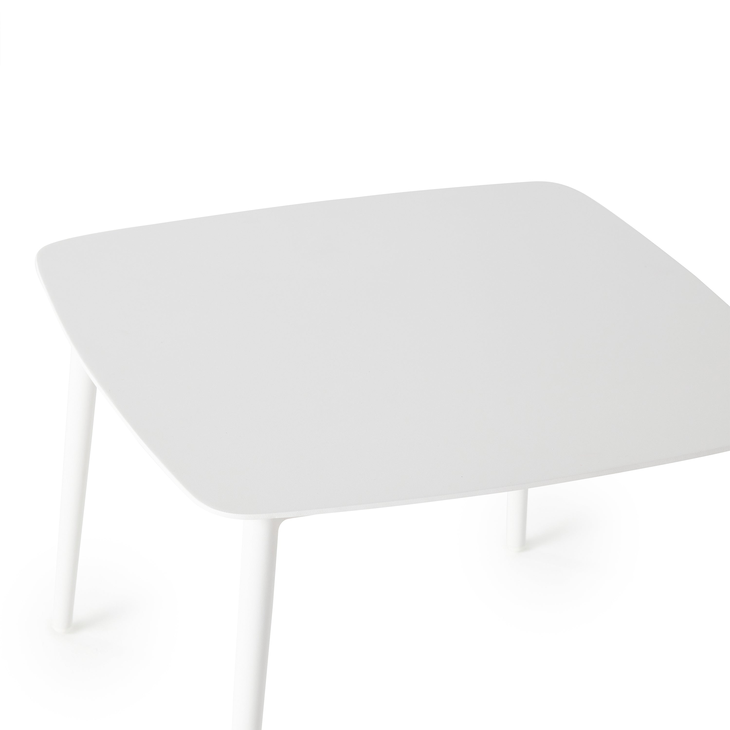 Olema Side Table in White Aluminum