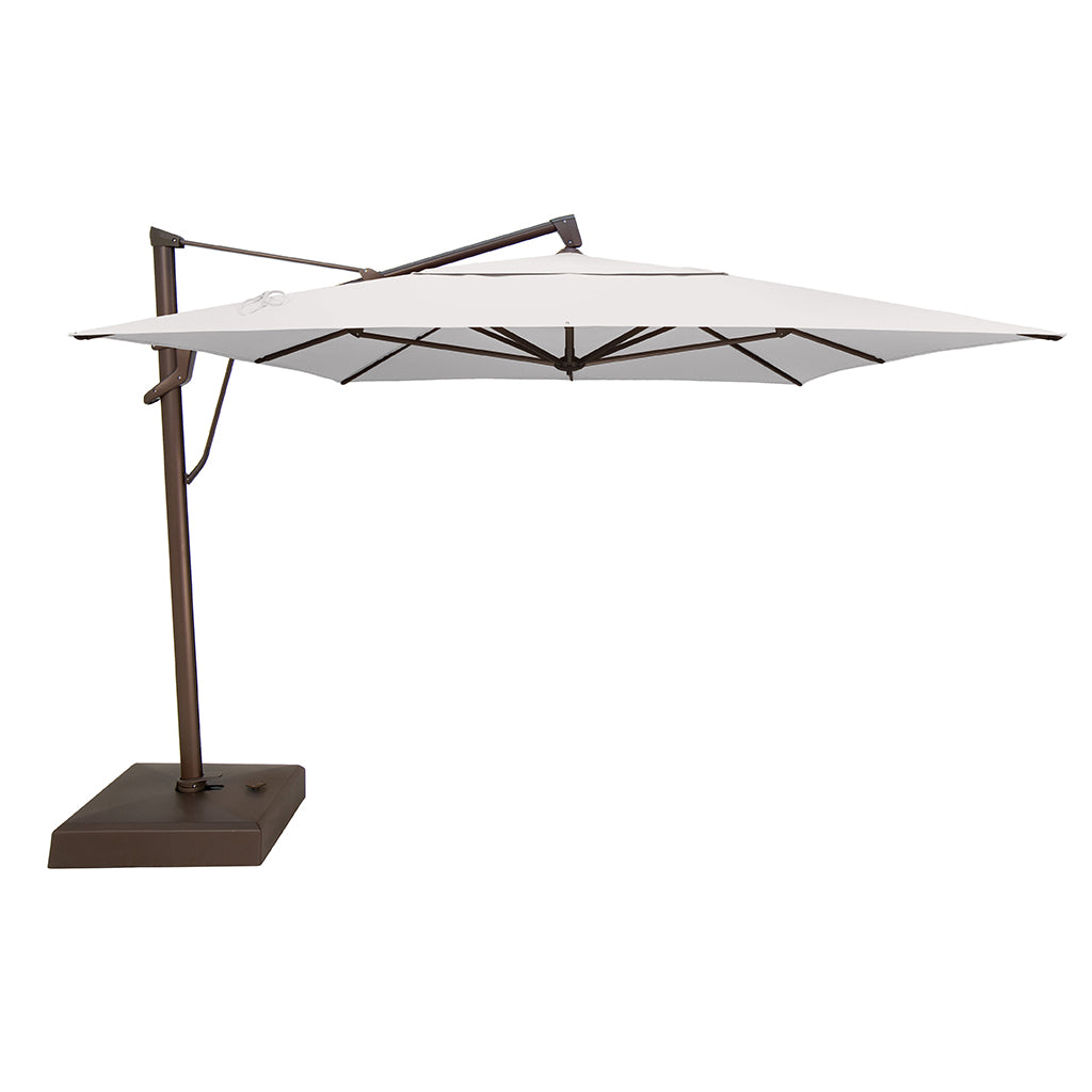 AKZ PLUS 10x13' Cantilever Umbrella - Bronze Frame & Natural Canopy