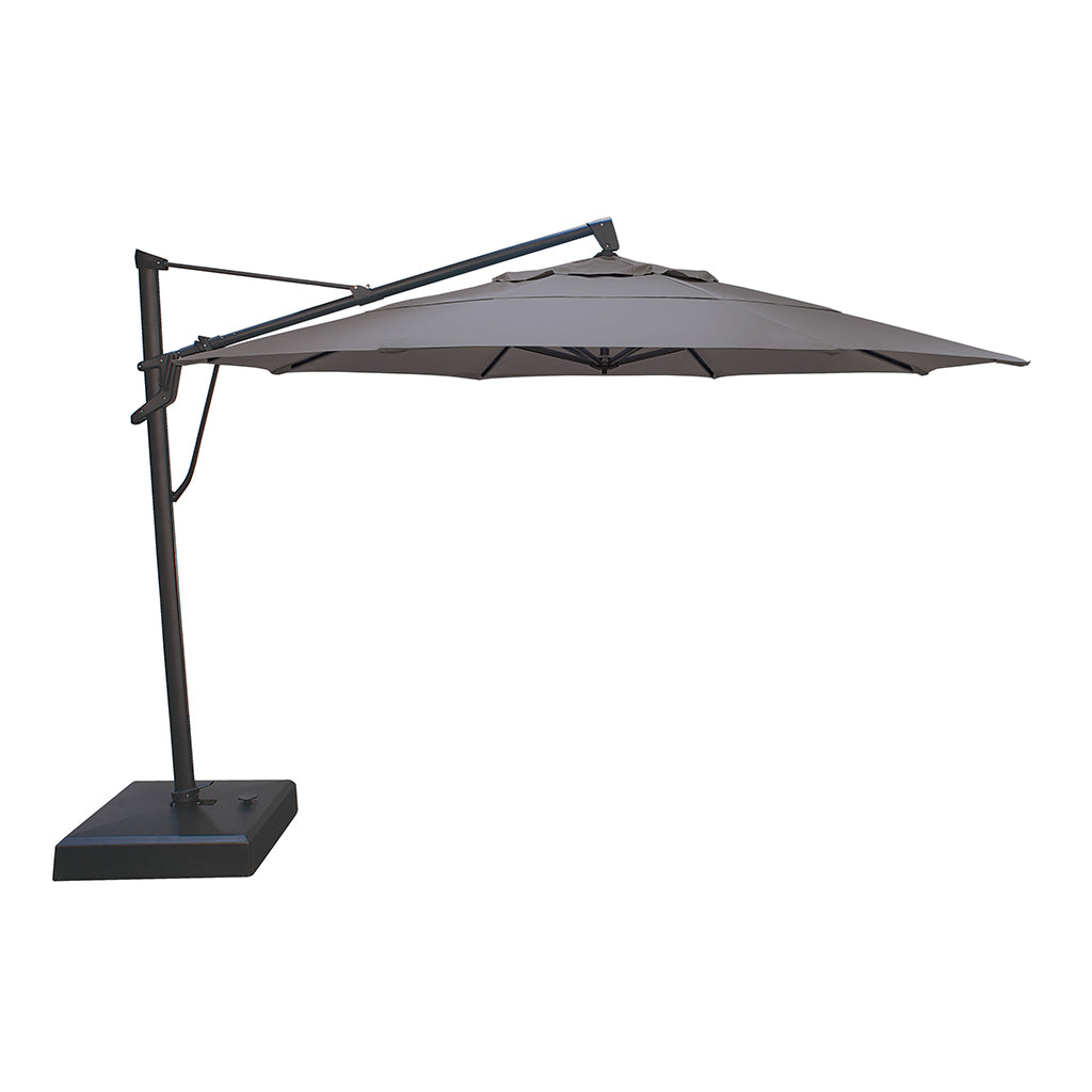 Treasure Garden 13' Starlux AKZ PLUS Cantilever Umbrella with Black Frame and Carbon Fabric