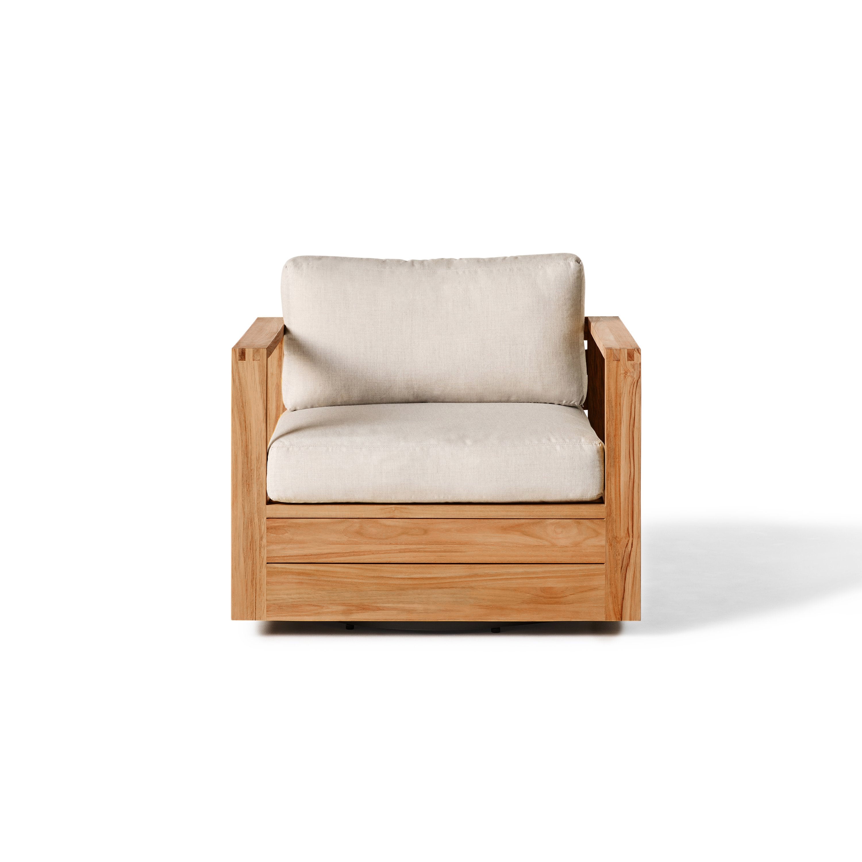 Belvedere Swivel Lounge Chair in Teak