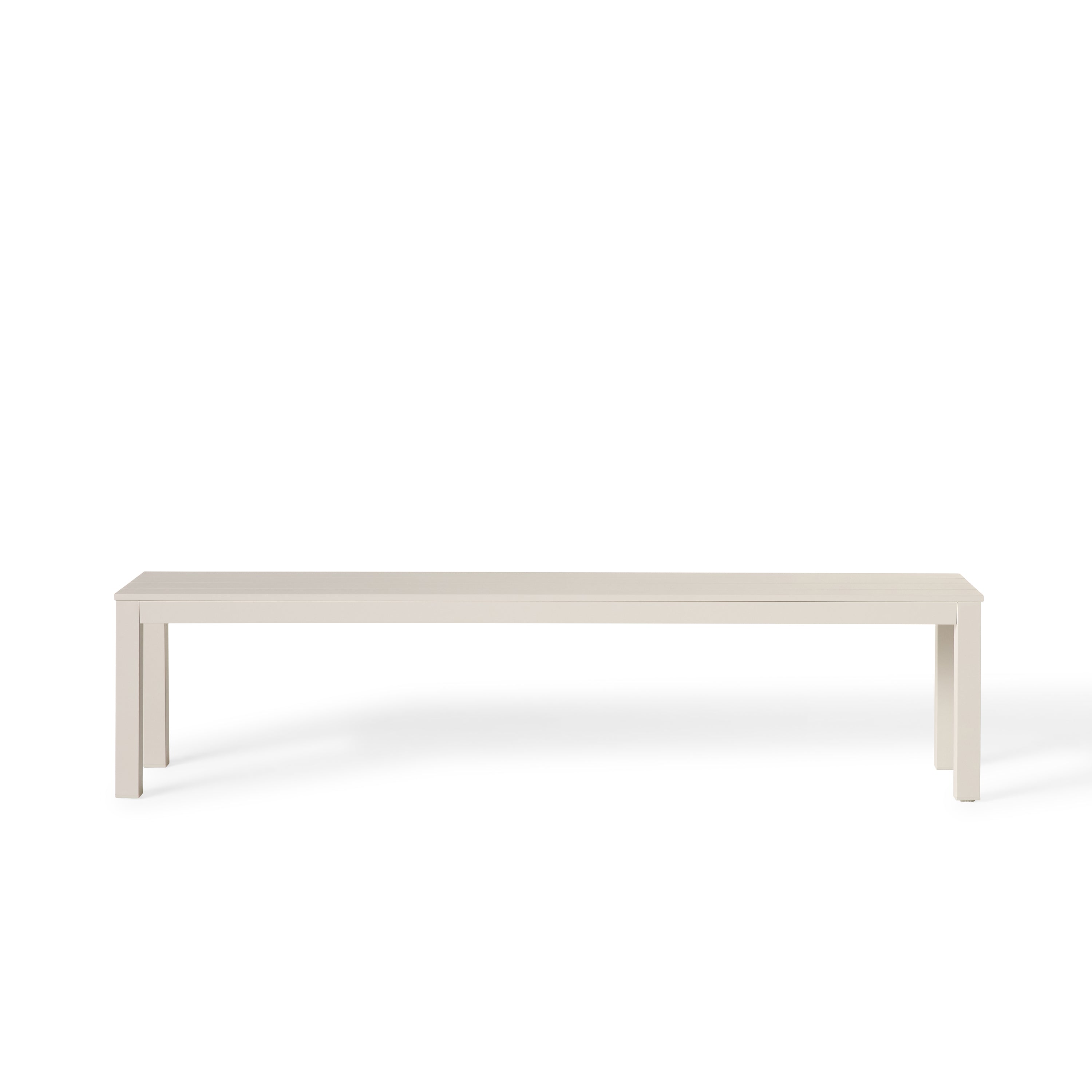 Belvedere Backless Bench in Dune Aluminum