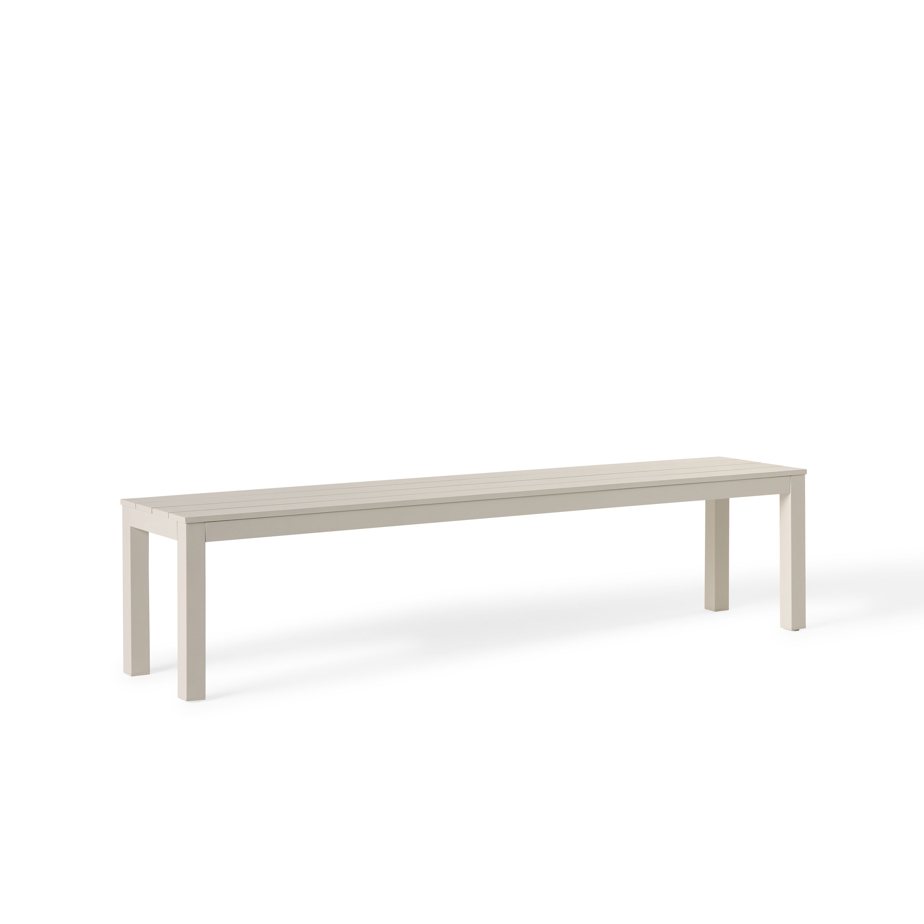 Belvedere Backless Bench in Dune Aluminum
