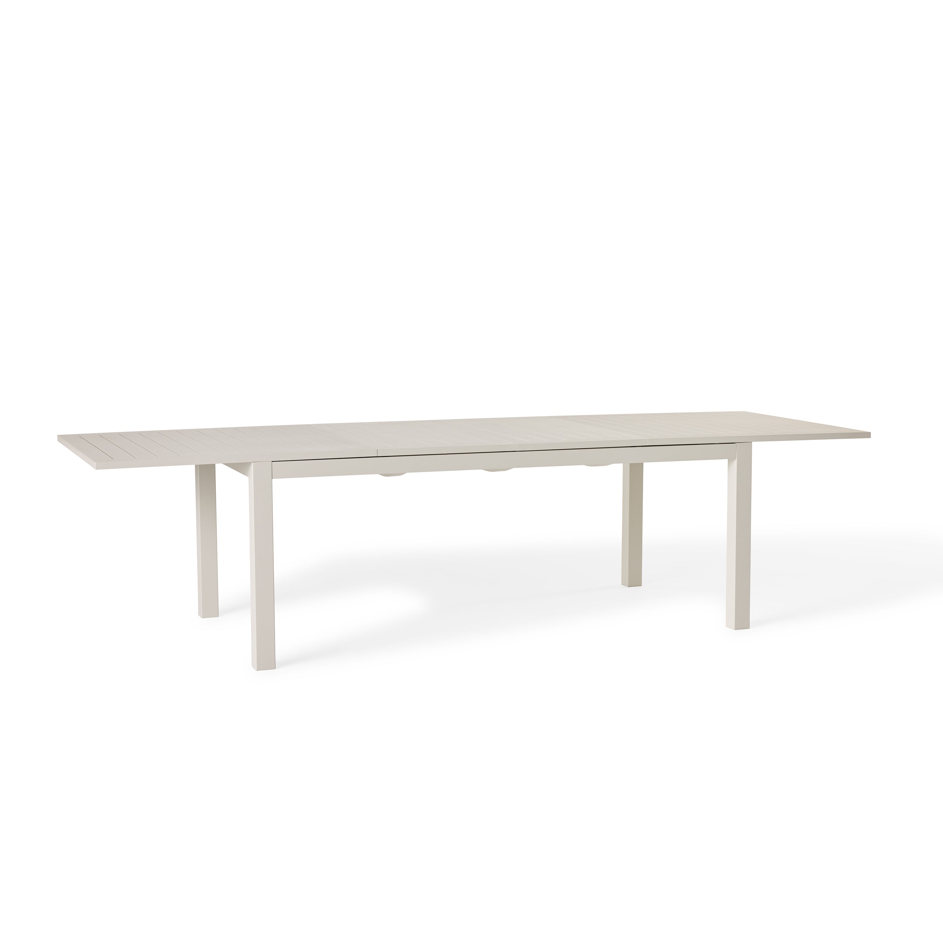 Belvedere 78"-120" Extension Dining Table in Dune Aluminum
