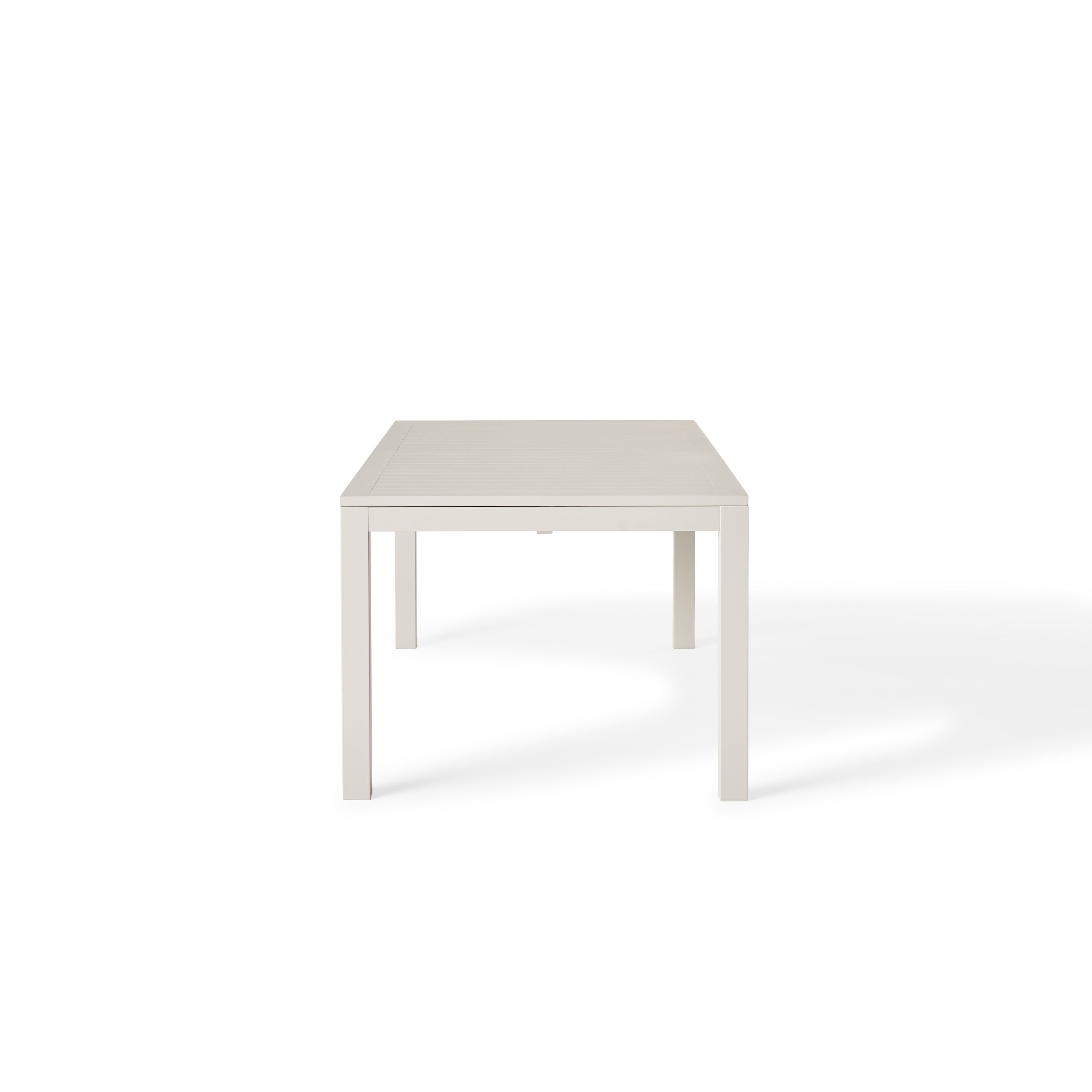 Belvedere 78"-120" Extension Dining Table in Dune Aluminum