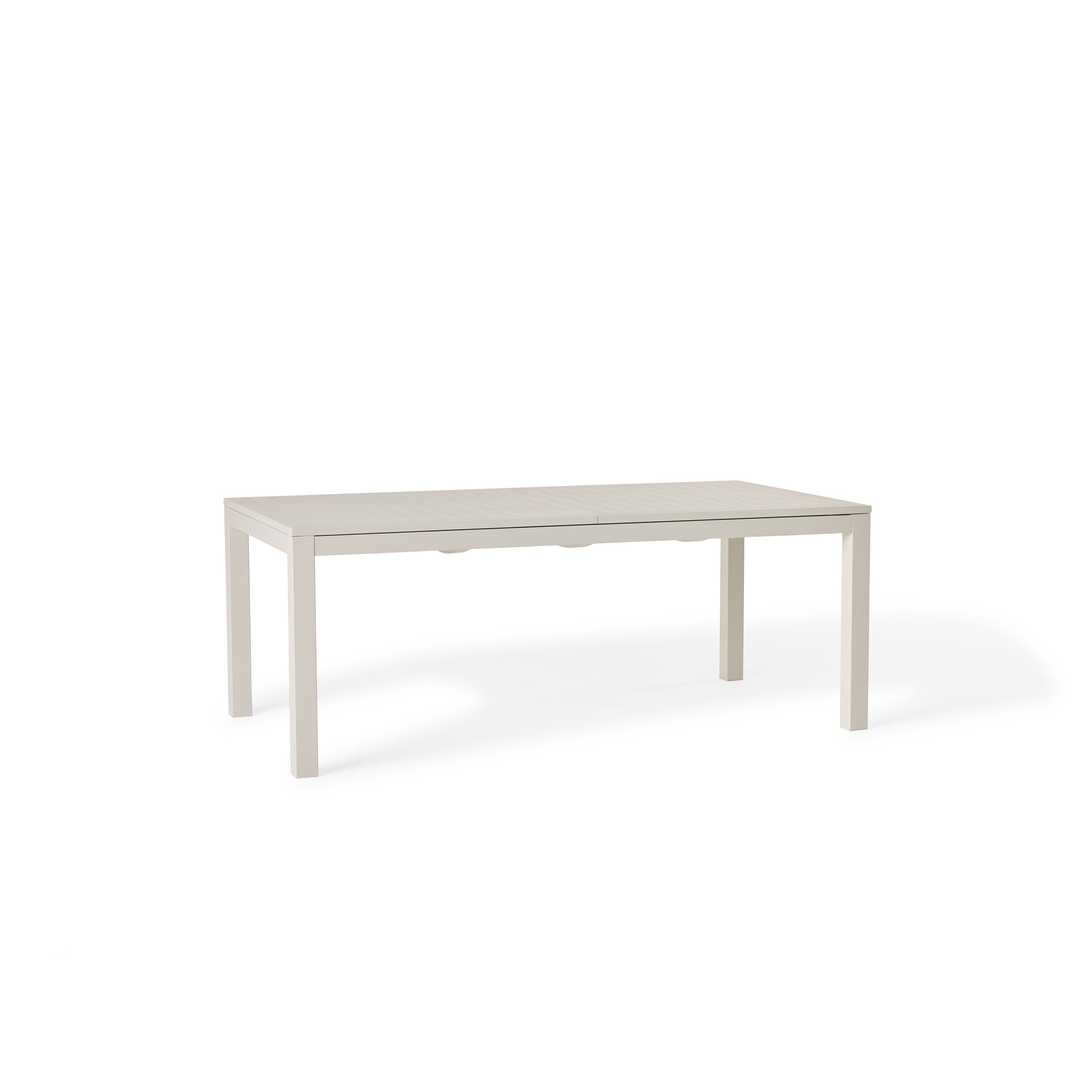 Belvedere 78"-120" Extension Dining Table in Dune Aluminum