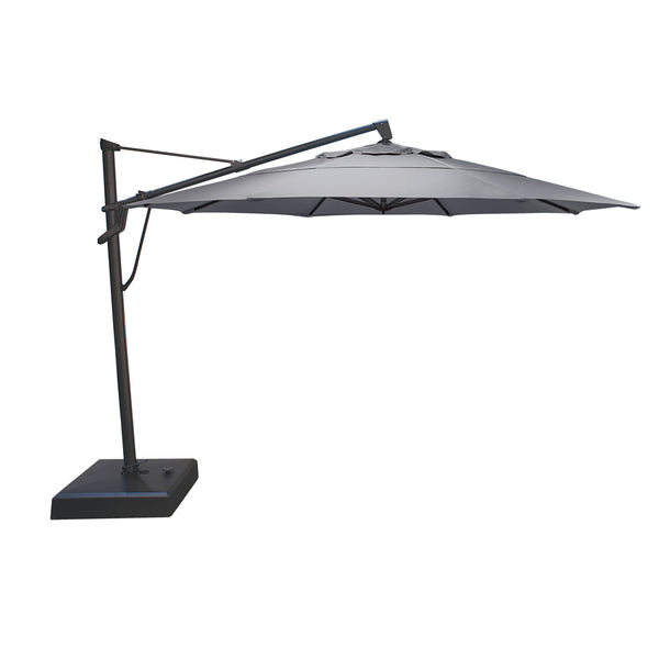 AKZ PLUS 13' Cantilever Umbrella - Black Frame & Granite Canopy
