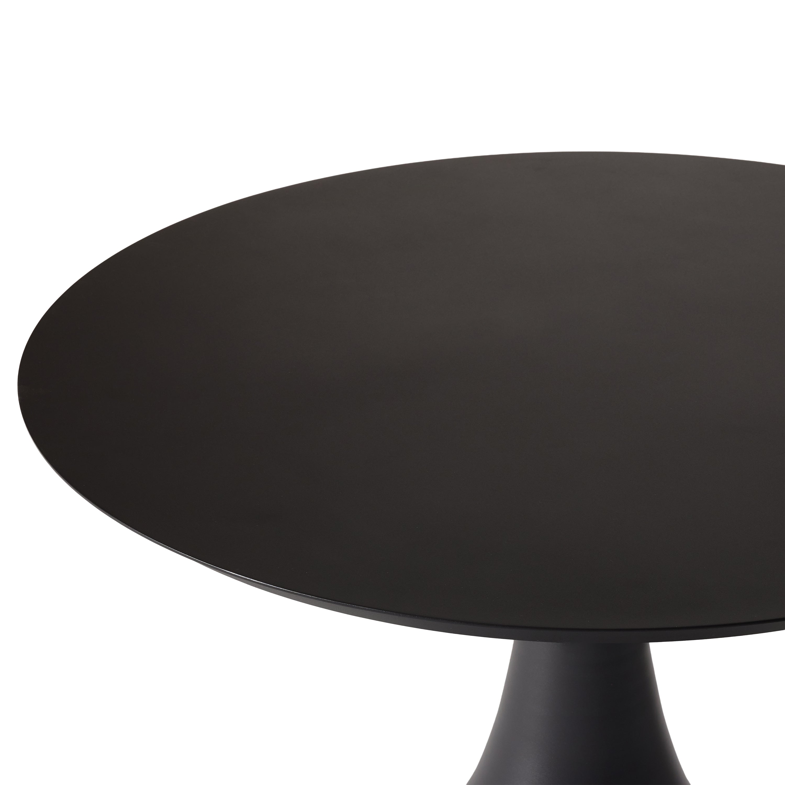 Bodega 43" Round Dining Table in Charcoal Aluminum