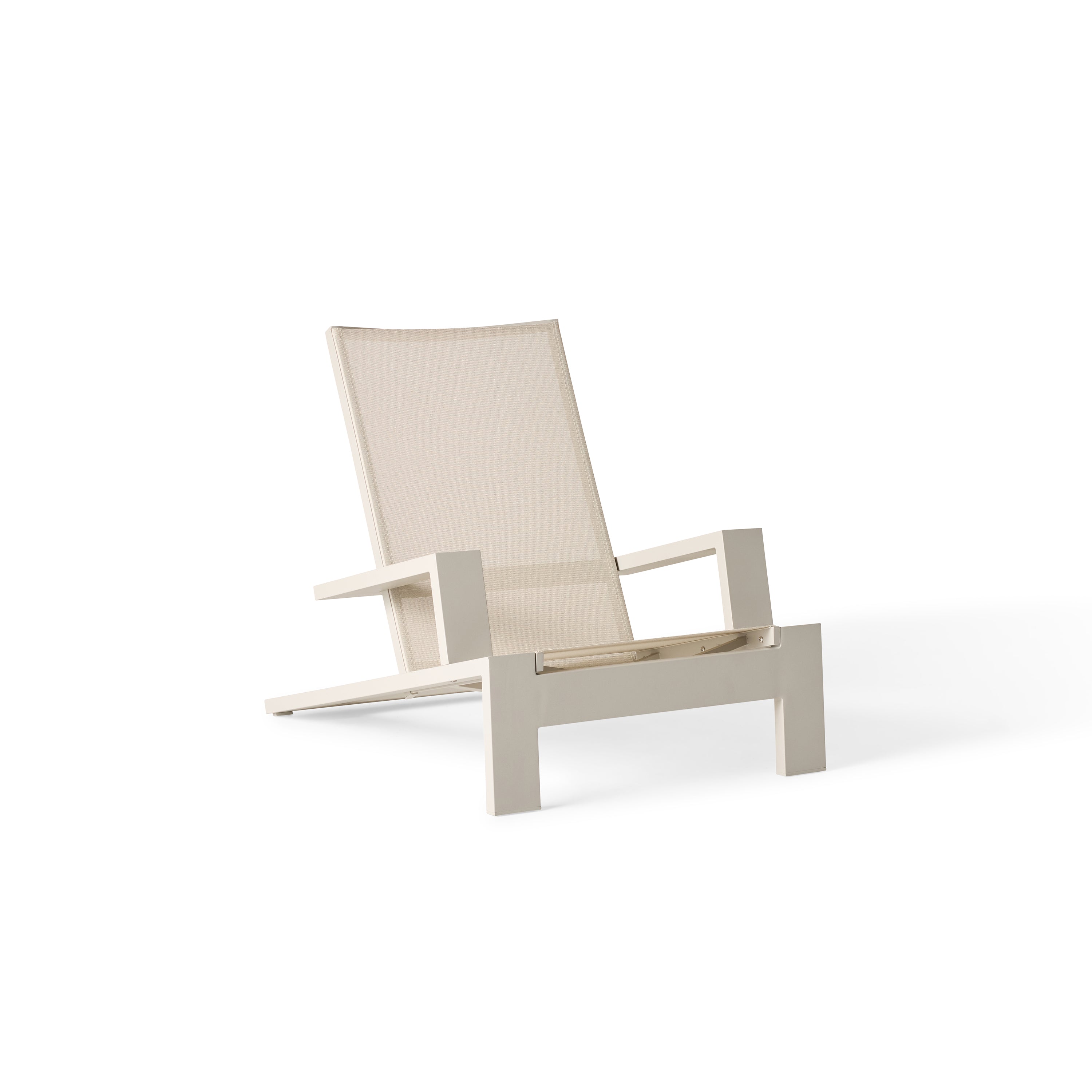 Breeze Adirondack Chair in Dune Aluminum & Beige Mesh