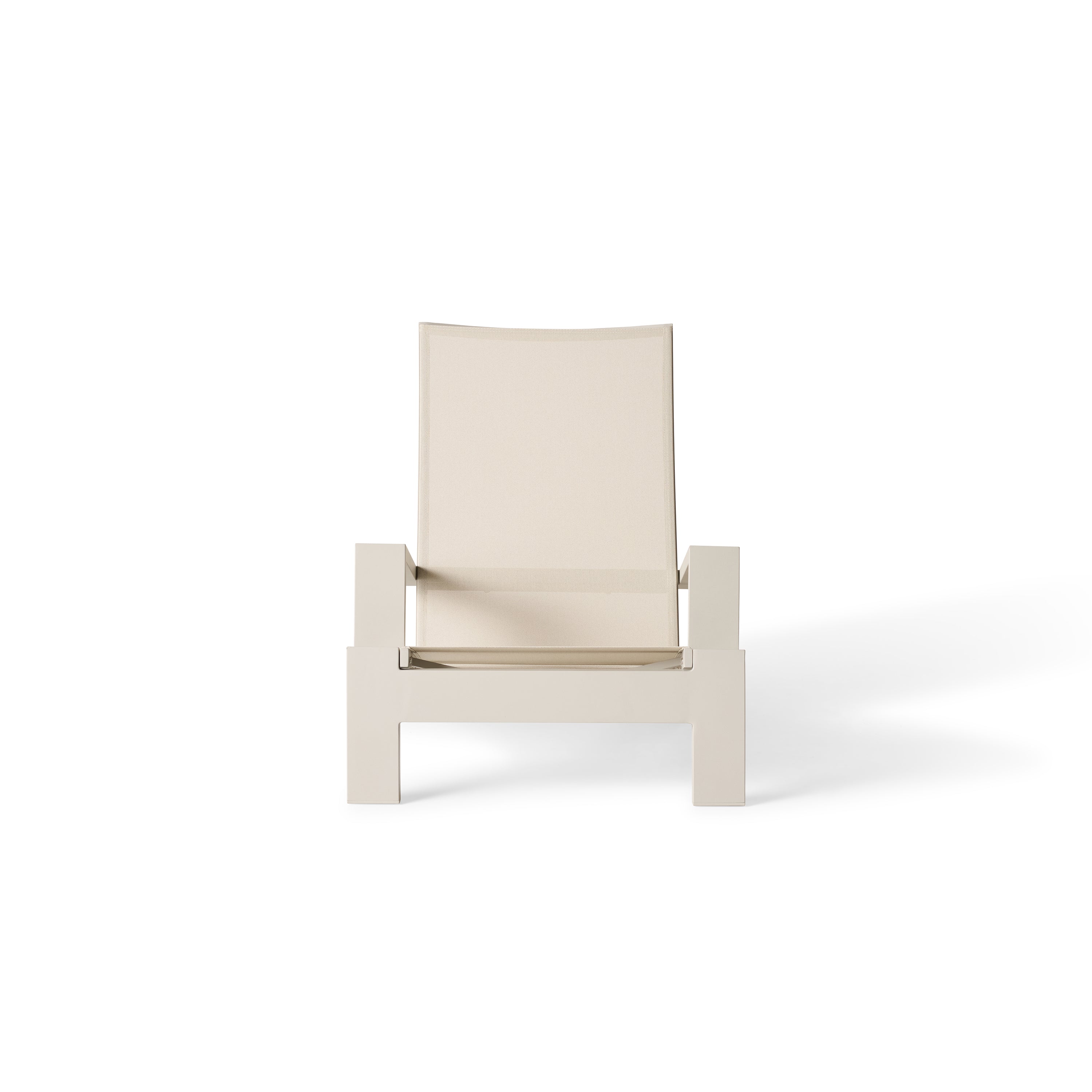 Breeze Adirondack Chair in Dune Aluminum & Beige Mesh