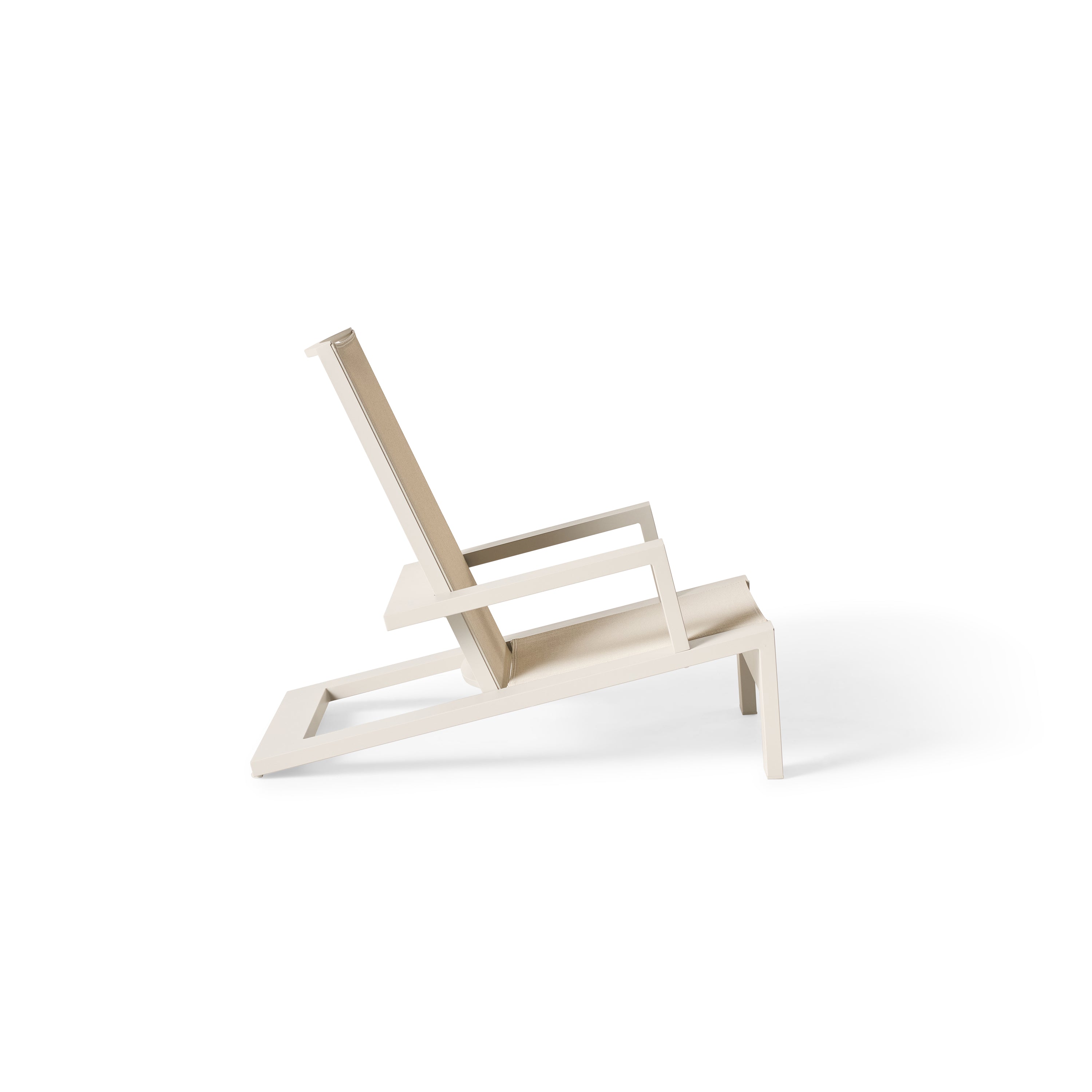 Breeze Adirondack Chair in Dune Aluminum & Beige Mesh