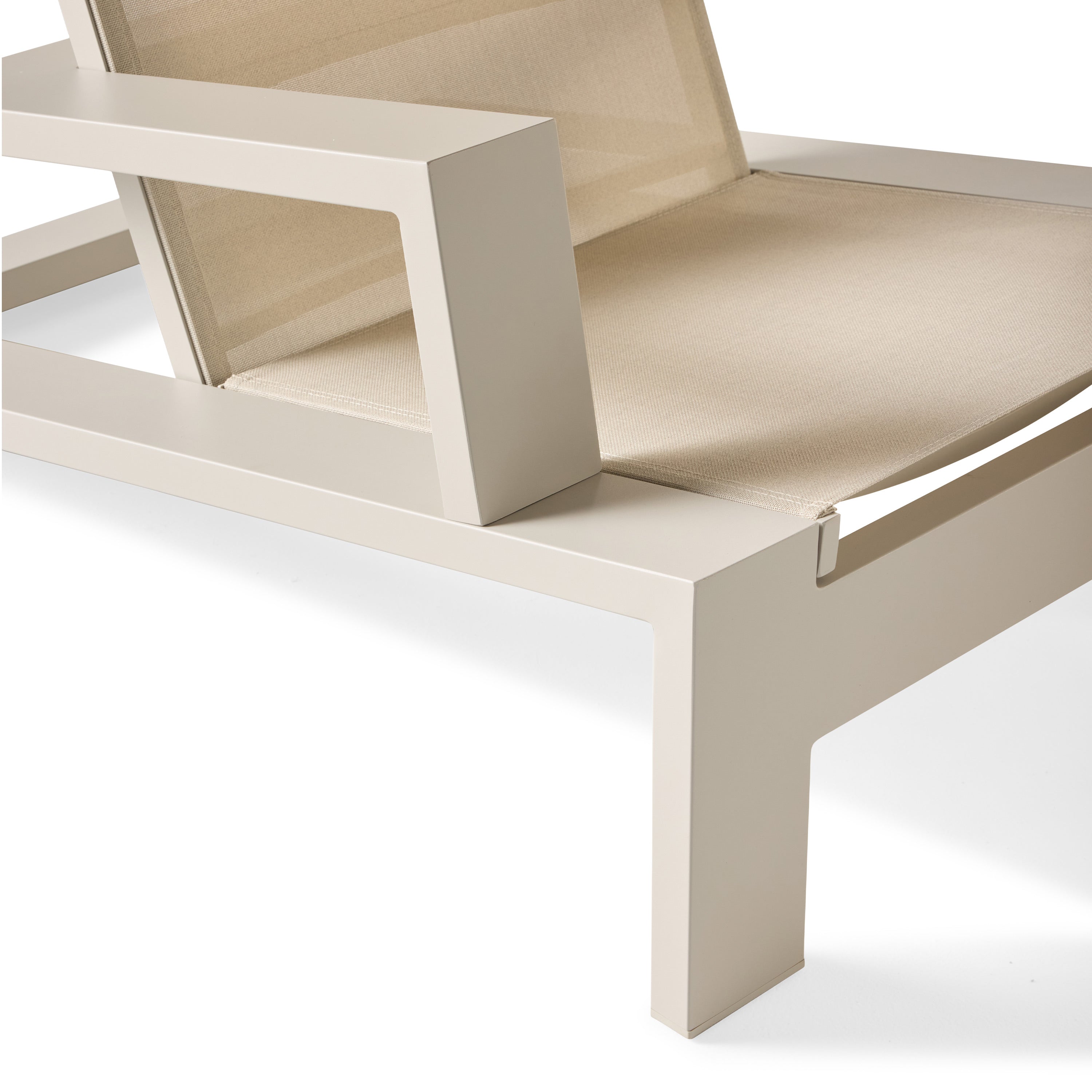 Breeze Adirondack Chair in Dune Aluminum & Beige Mesh