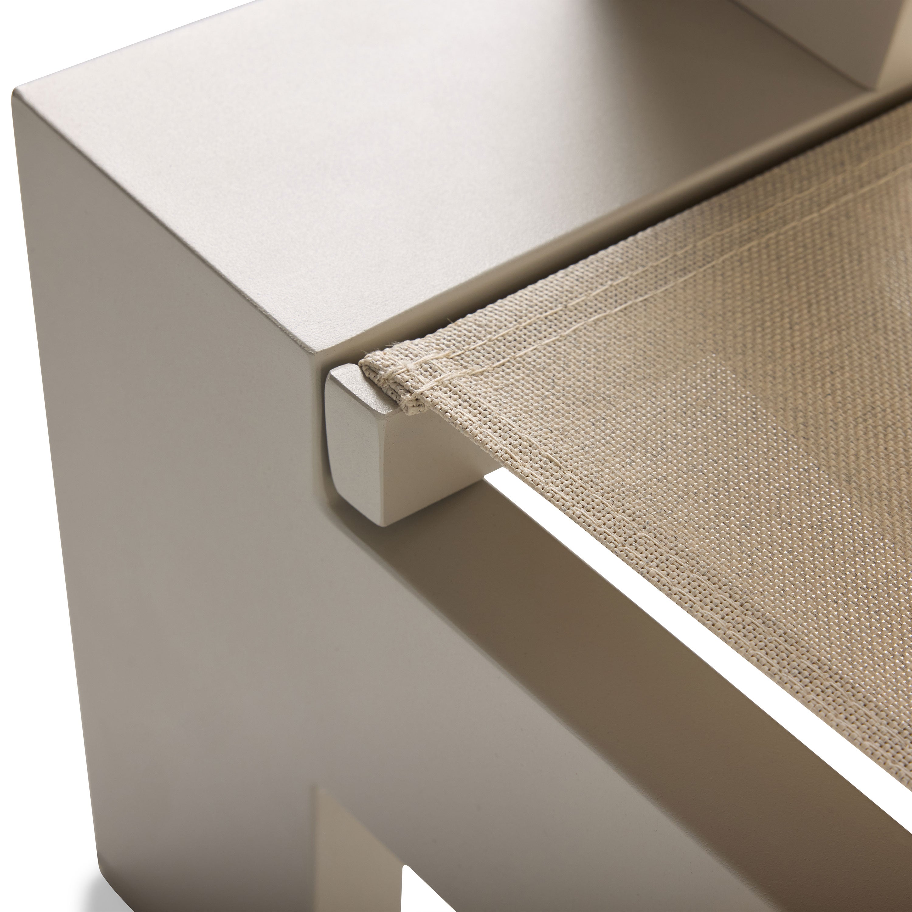 Breeze Adirondack Chair in Dune Aluminum & Beige Mesh