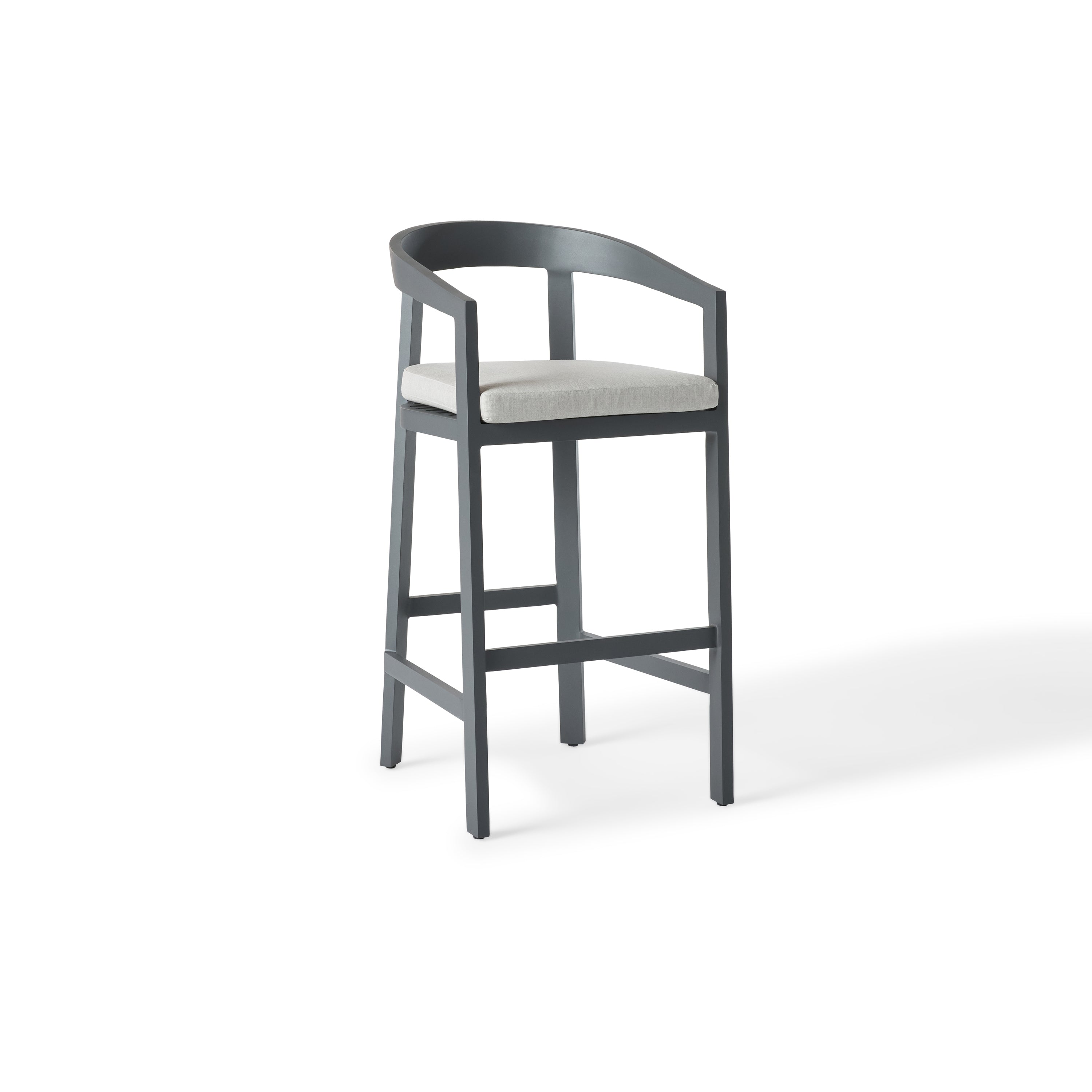 Cavallo Bar Chair in Charcoal Aluminum