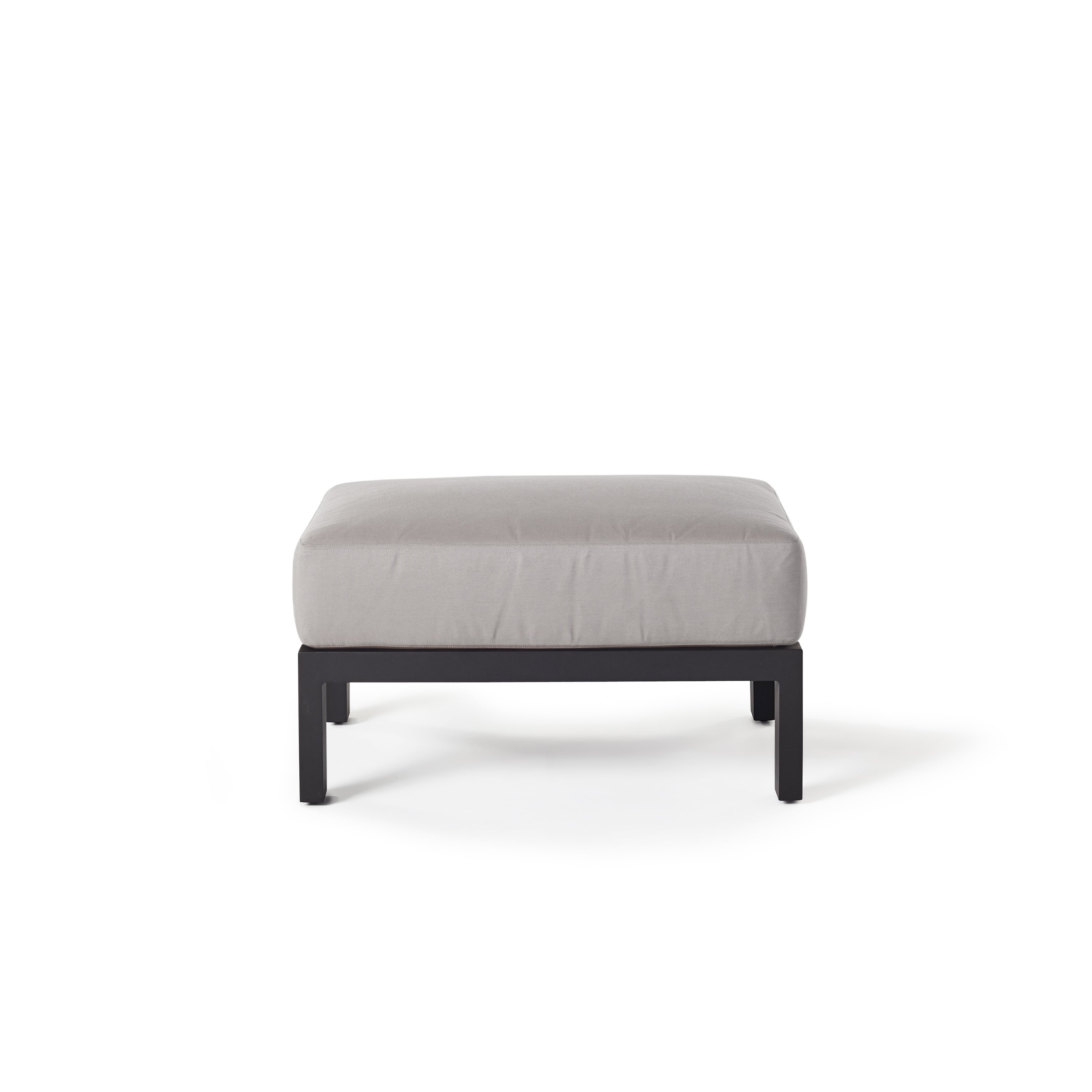 Cavallo Ottoman in Charcoal Aluminum