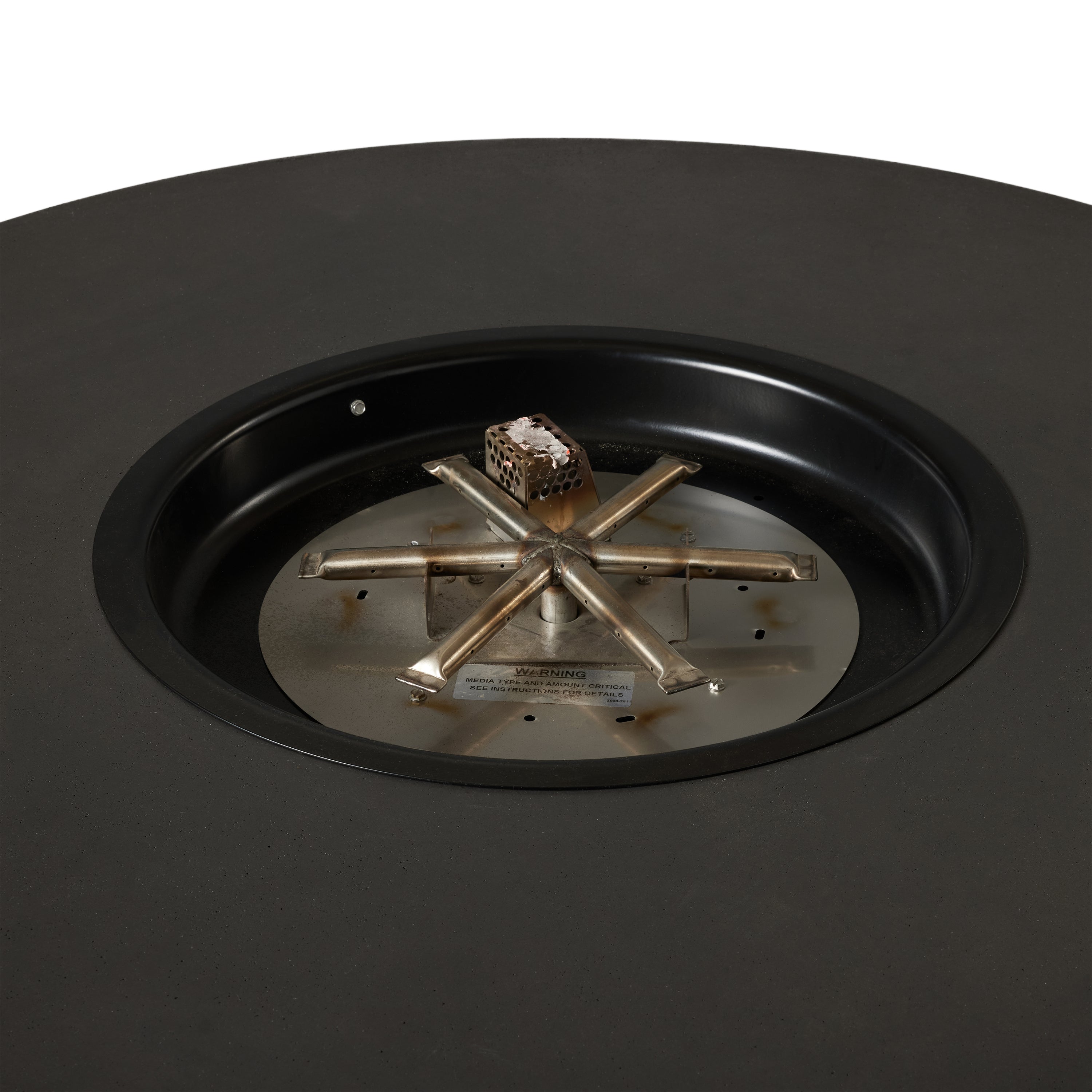 Legend Round Fire Table in Black Lava (Propane)