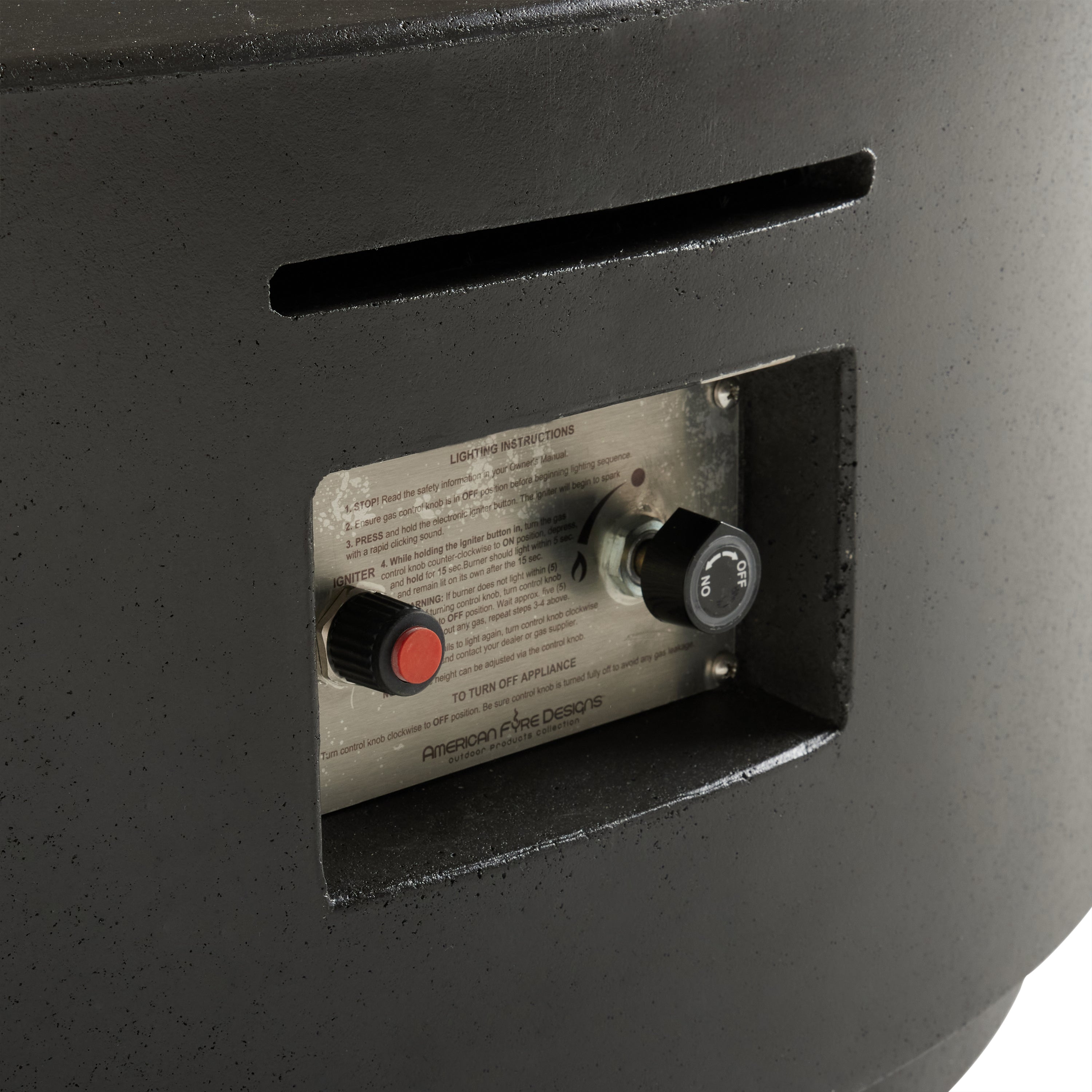 Legend Round Fire Table in Black Lava (Propane)