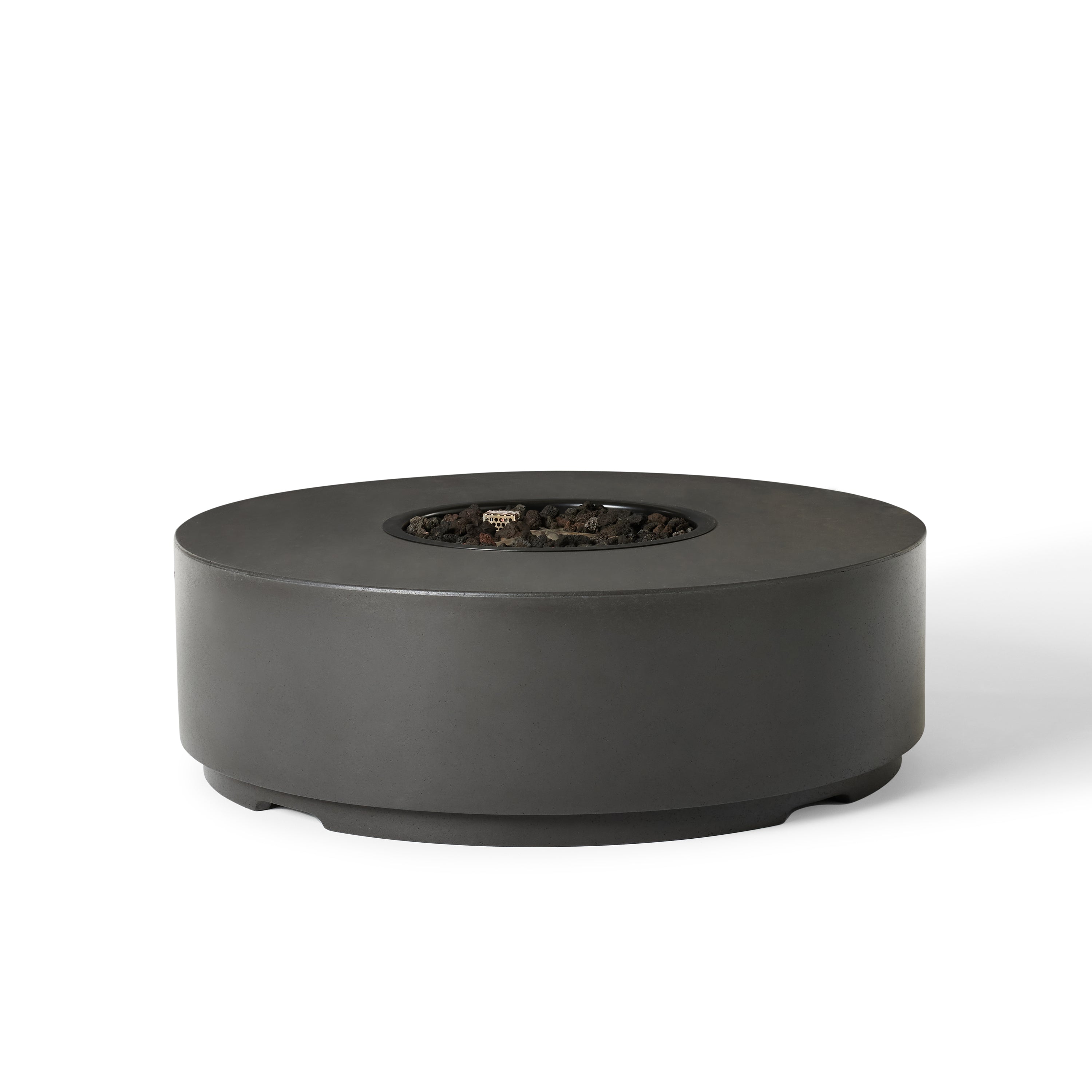 Legend Round Fire Table in Black Lava (Propane)