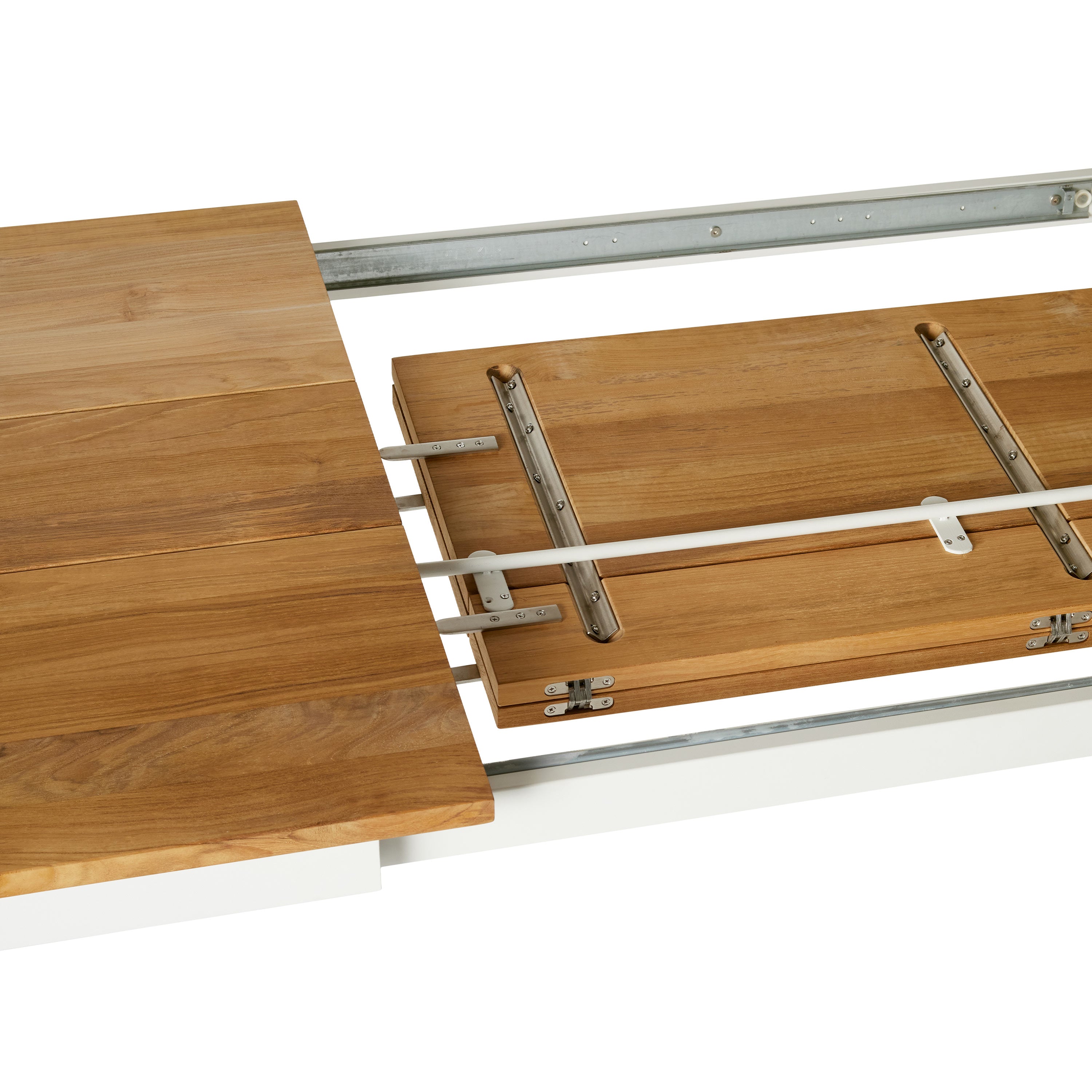 Merced 83"-122" Extension Dining Table in White