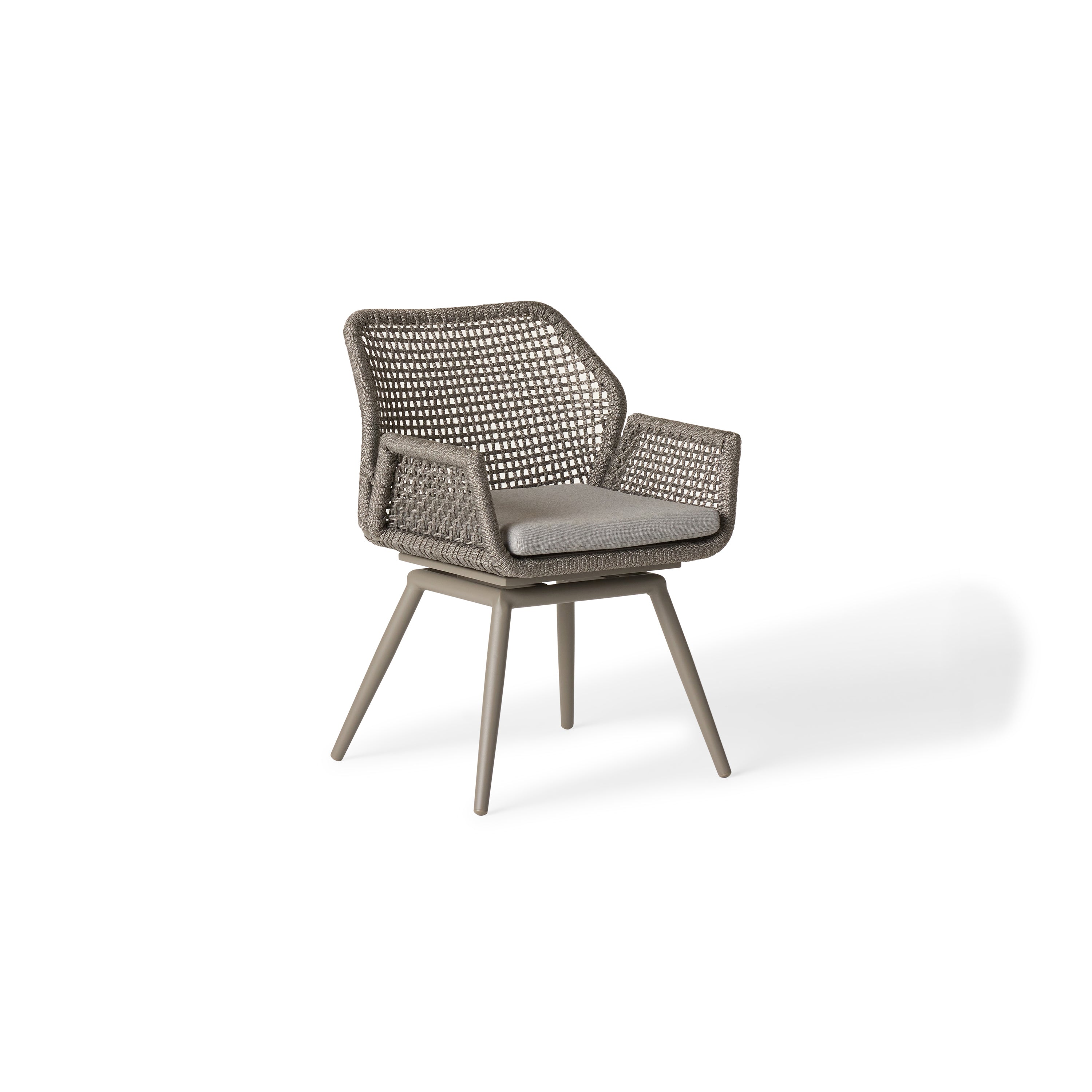 Montecito Swivel Dining Chair in Quartz Grey