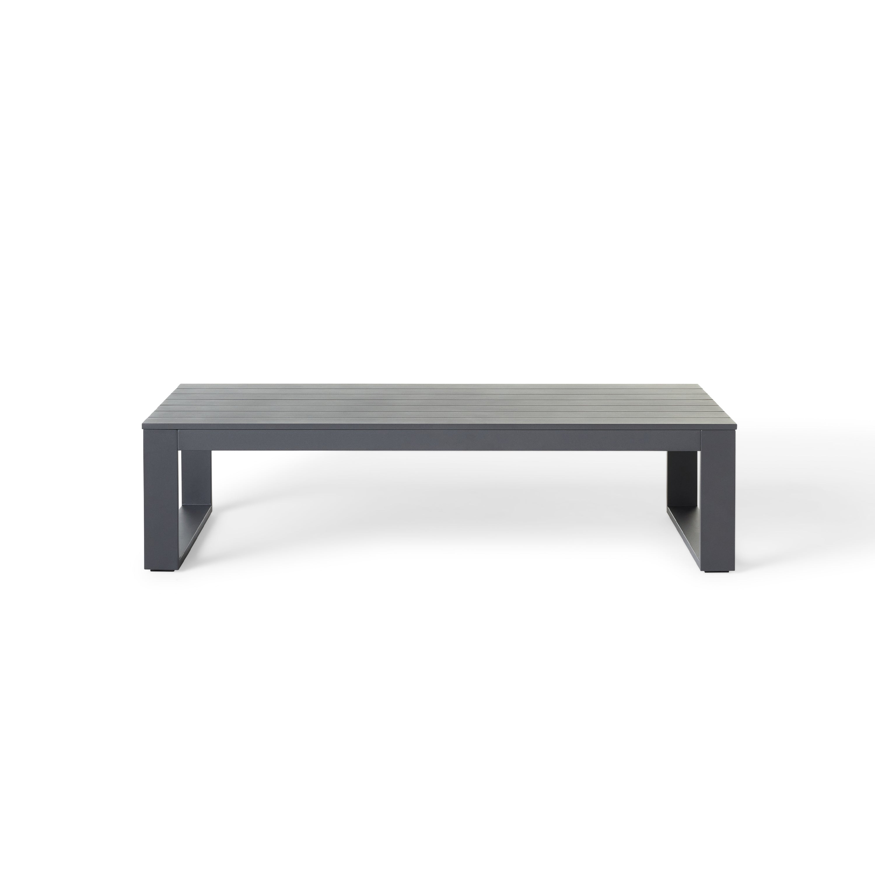 Nicasio Coffee Table in Charcoal Aluminum