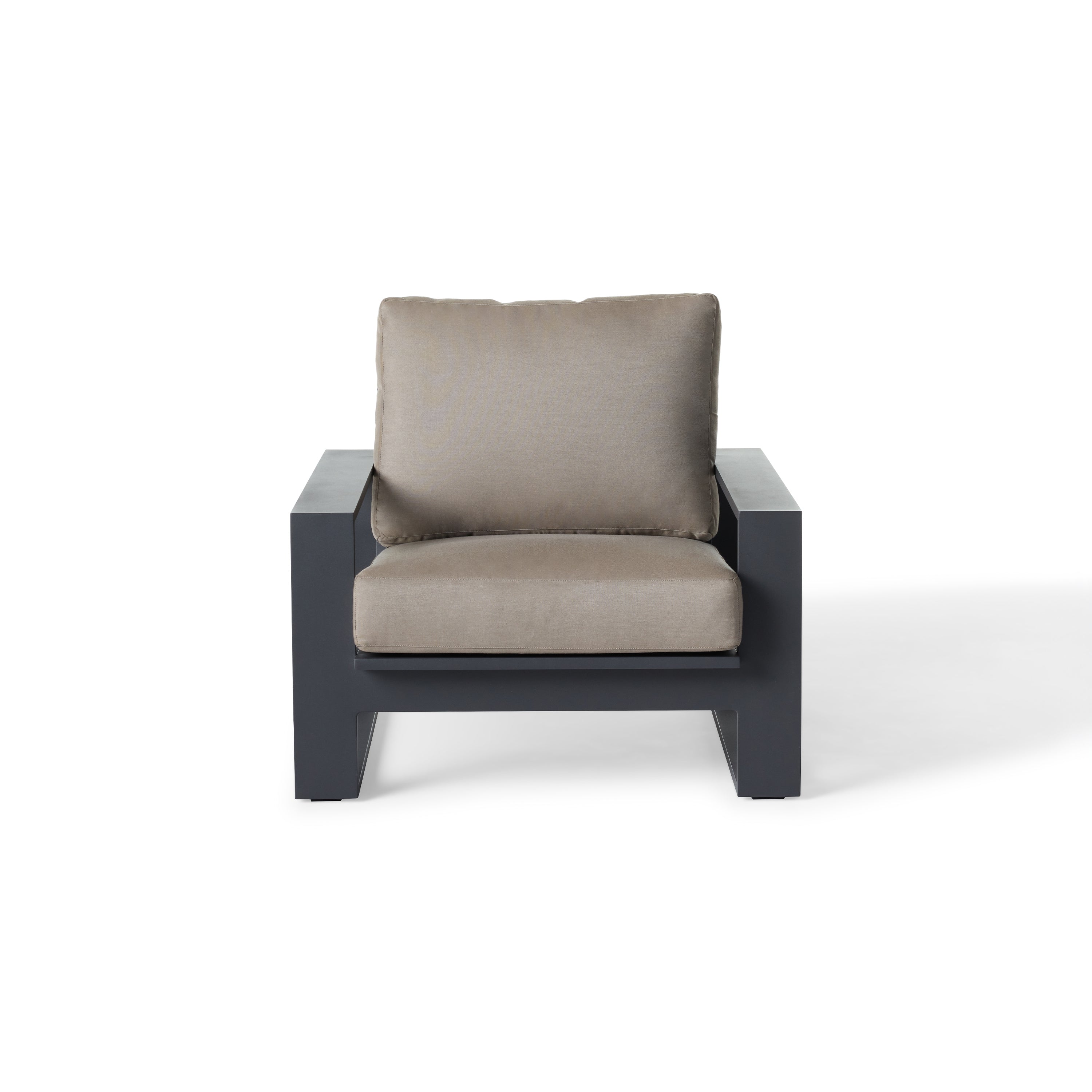 Nicasio Lounge Chair in Charcoal Aluminum