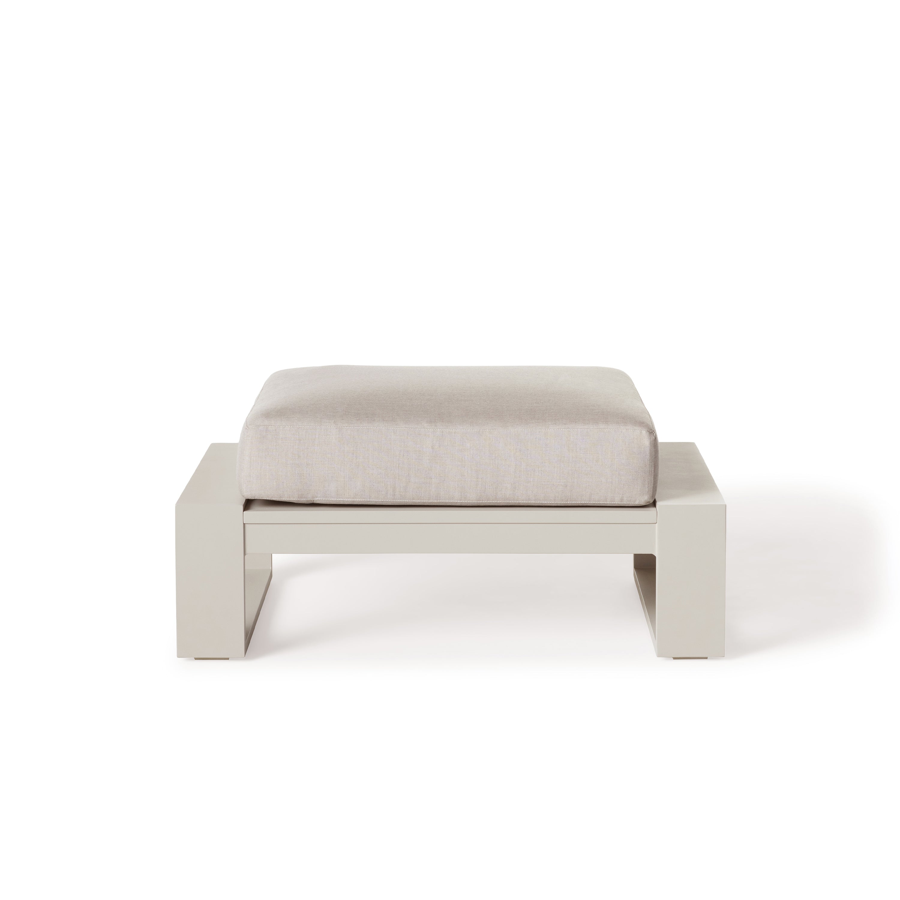 Nicasio Ottoman in Dune Aluminum