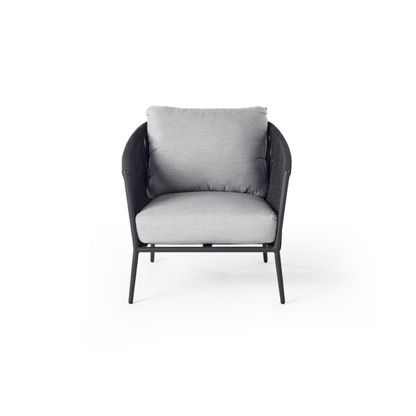 Olema Lounge Chair in Charcoal Aluminum