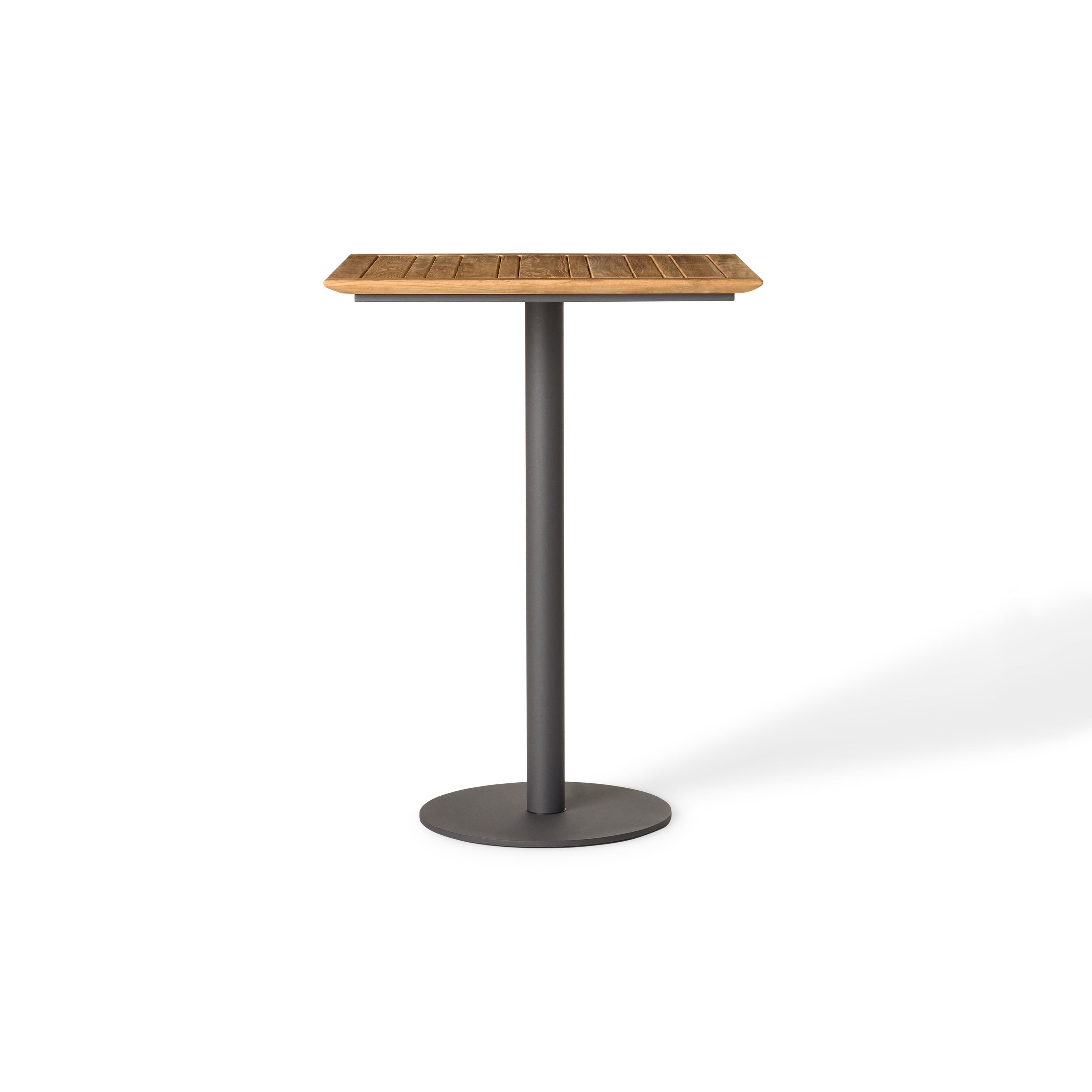 Palm Square Bar Table in Charcoal Aluminum