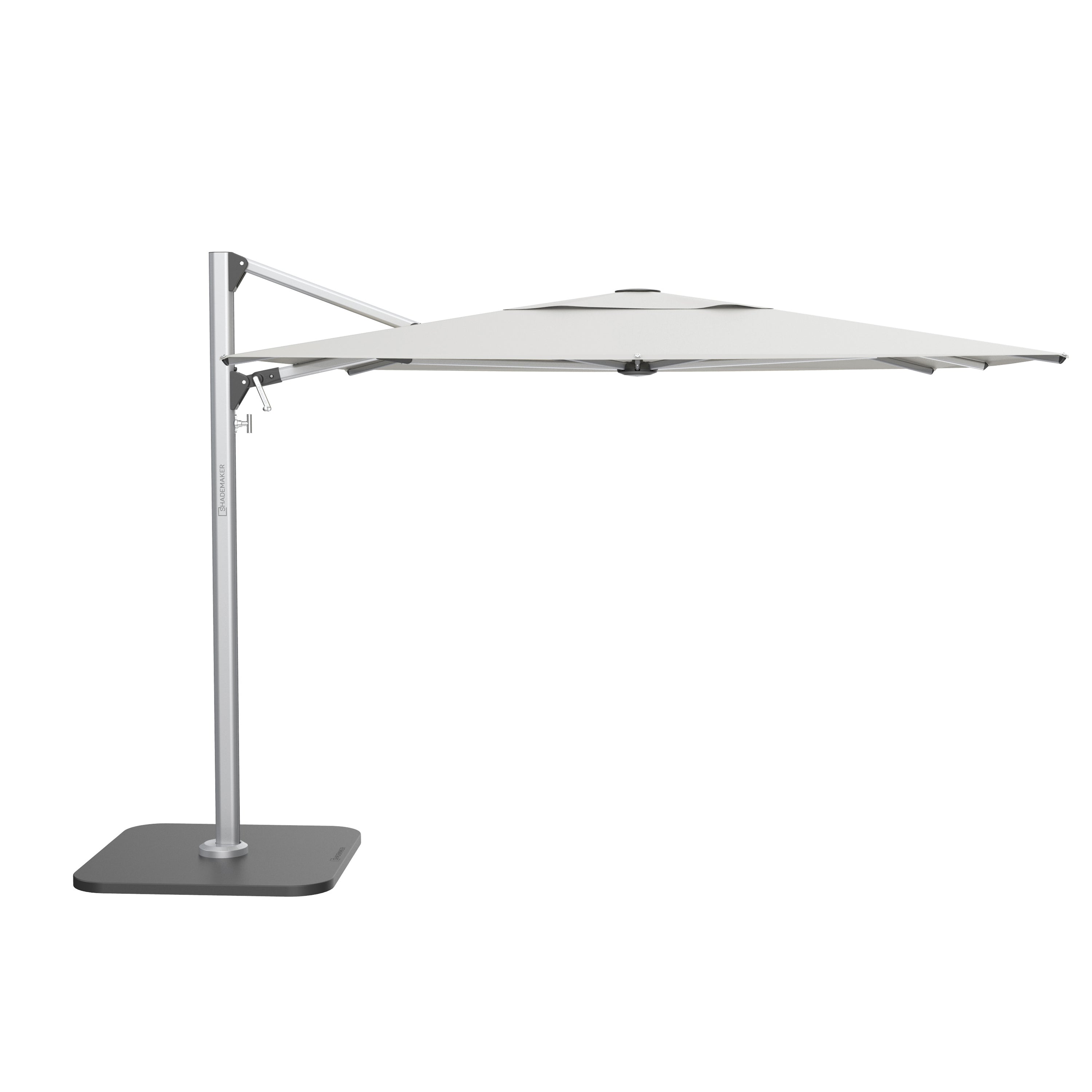 Solaris 10' Silver Frame Square Cantilever Umbrella