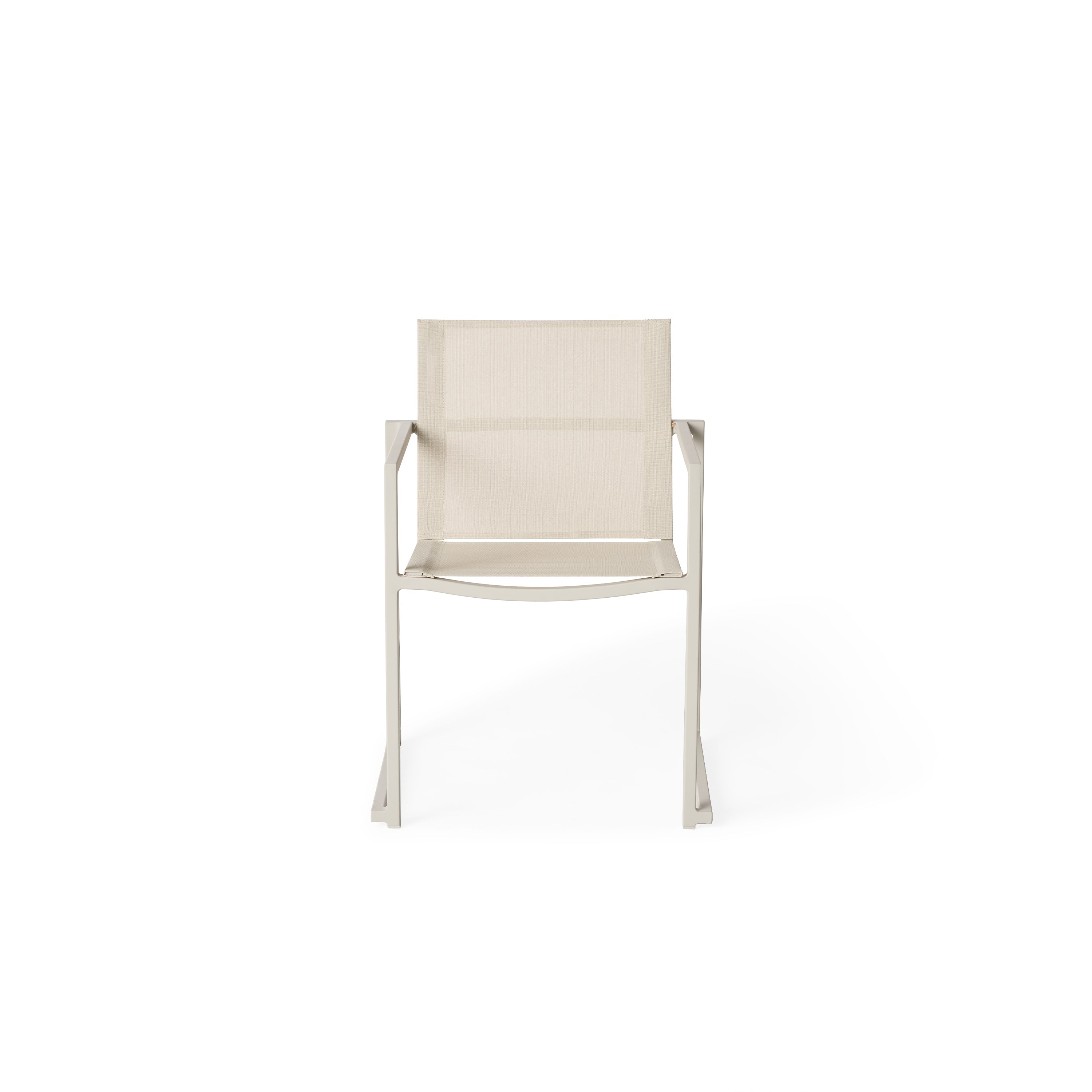Santa Monica Dining Arm Chair in Dune Aluminum