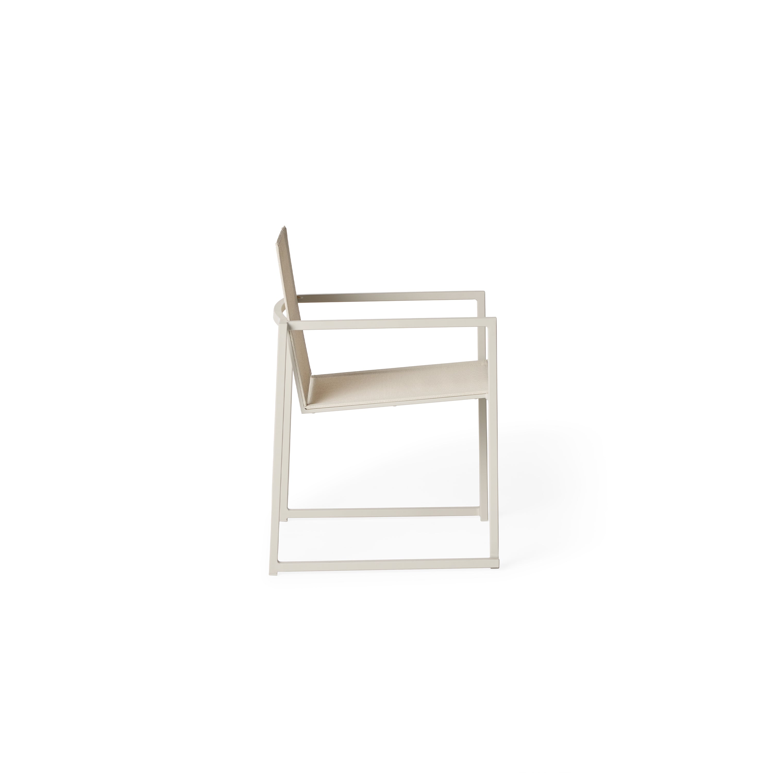 Santa Monica Dining Arm Chair in Dune Aluminum