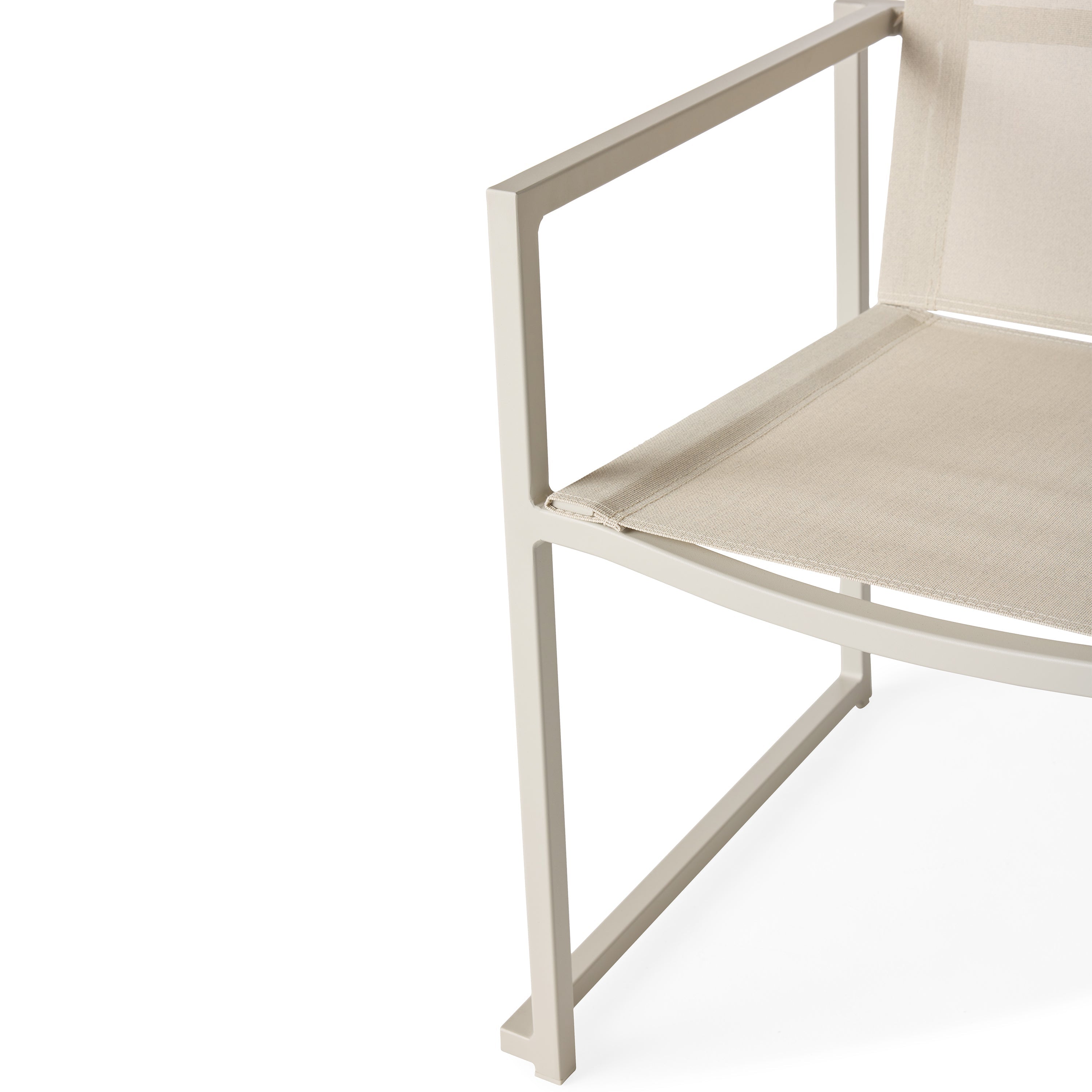 Santa Monica Dining Arm Chair in Dune Aluminum