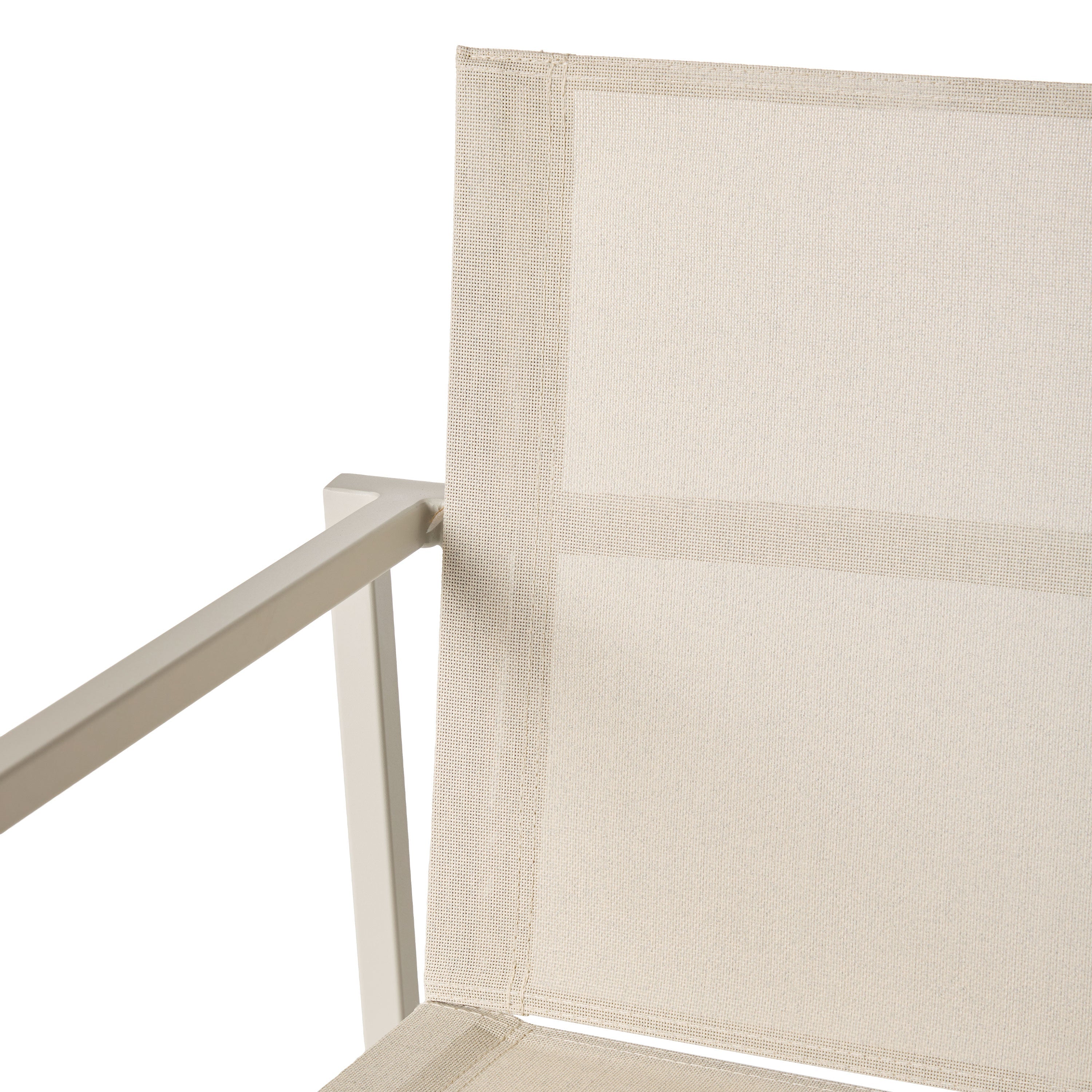 Santa Monica Dining Arm Chair in Dune Aluminum