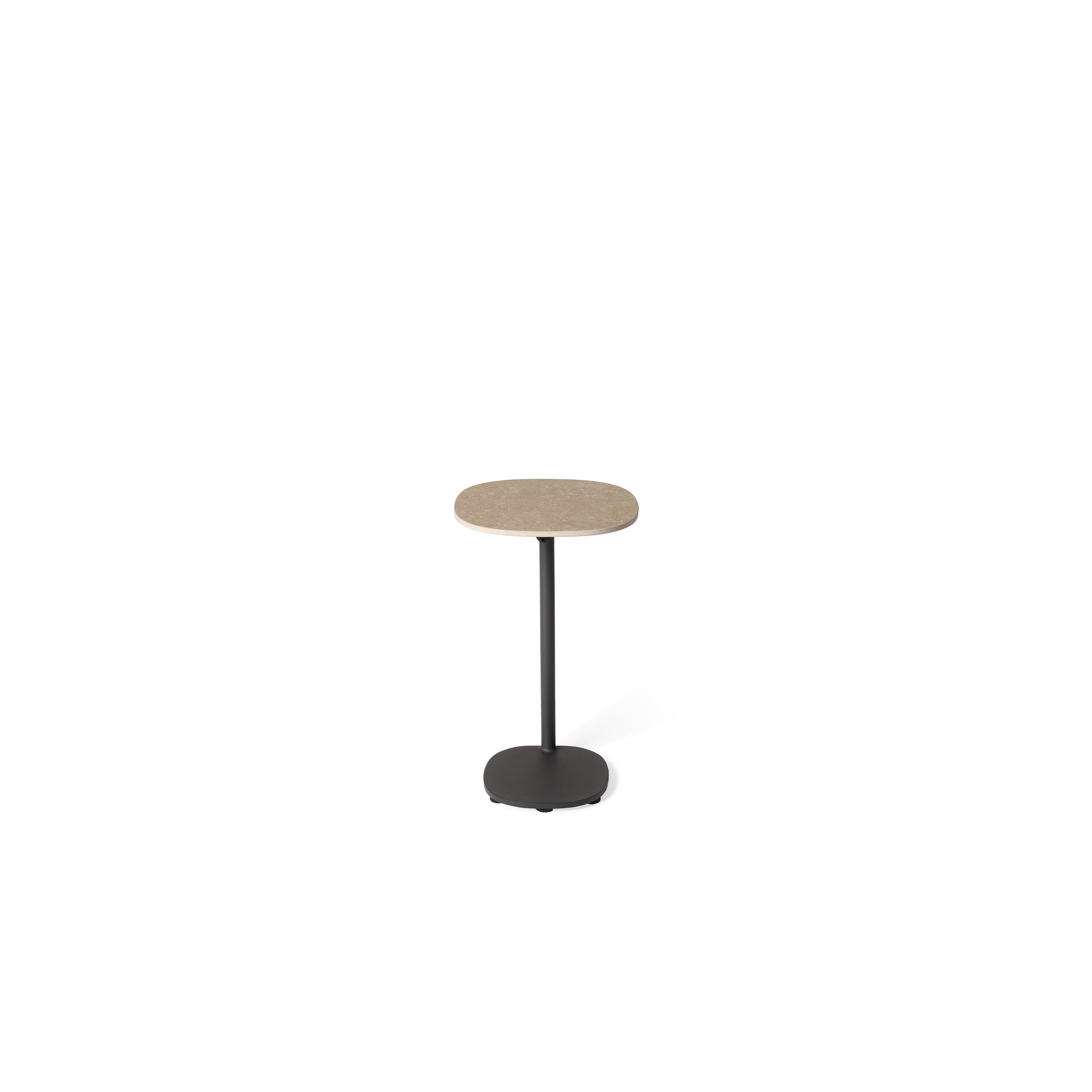 Saratoga Side Table in Charcoal Aluminum