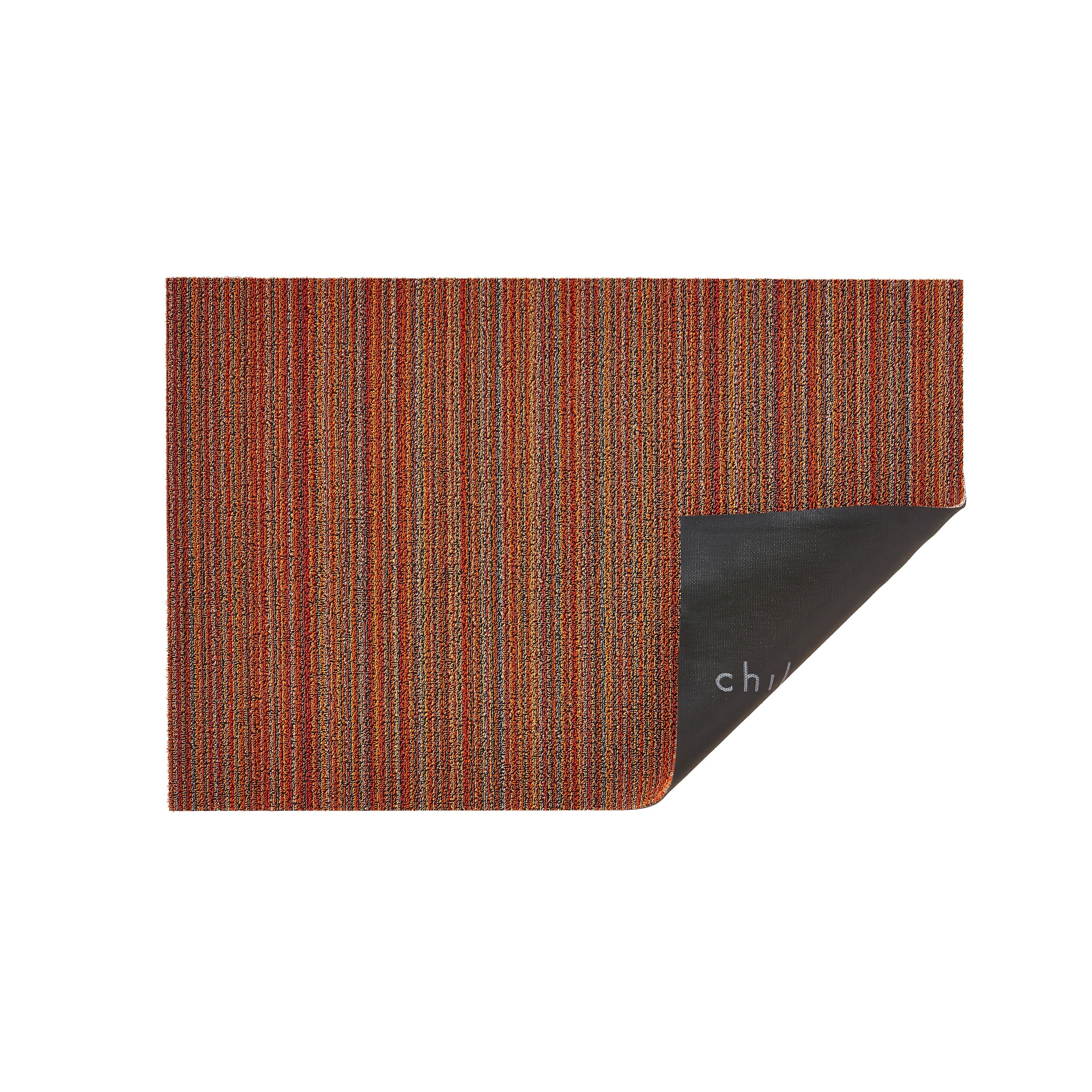 Skinny Stripe Shag Rug in Orange