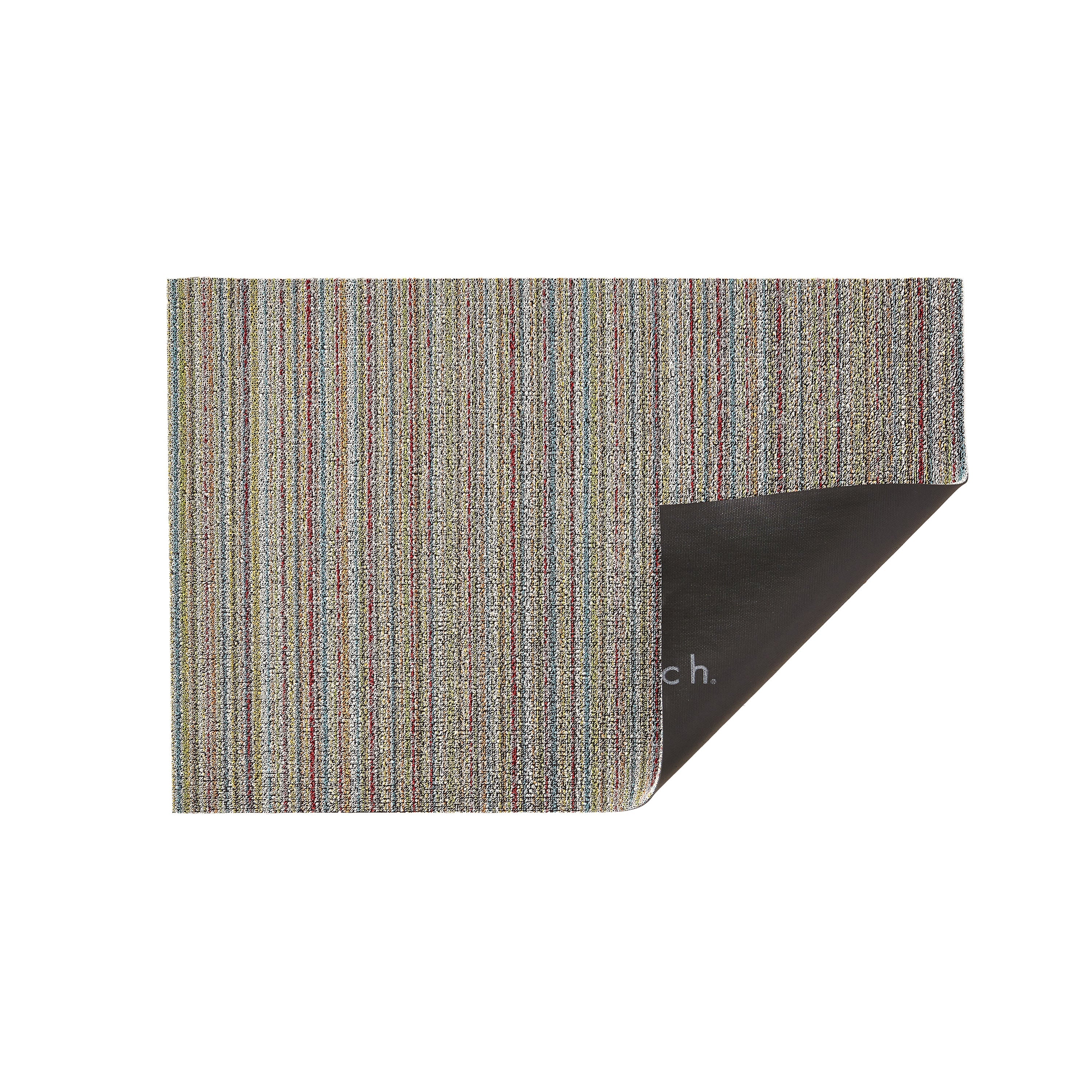 Skinny Stripe Shag Rug in Soft Multi