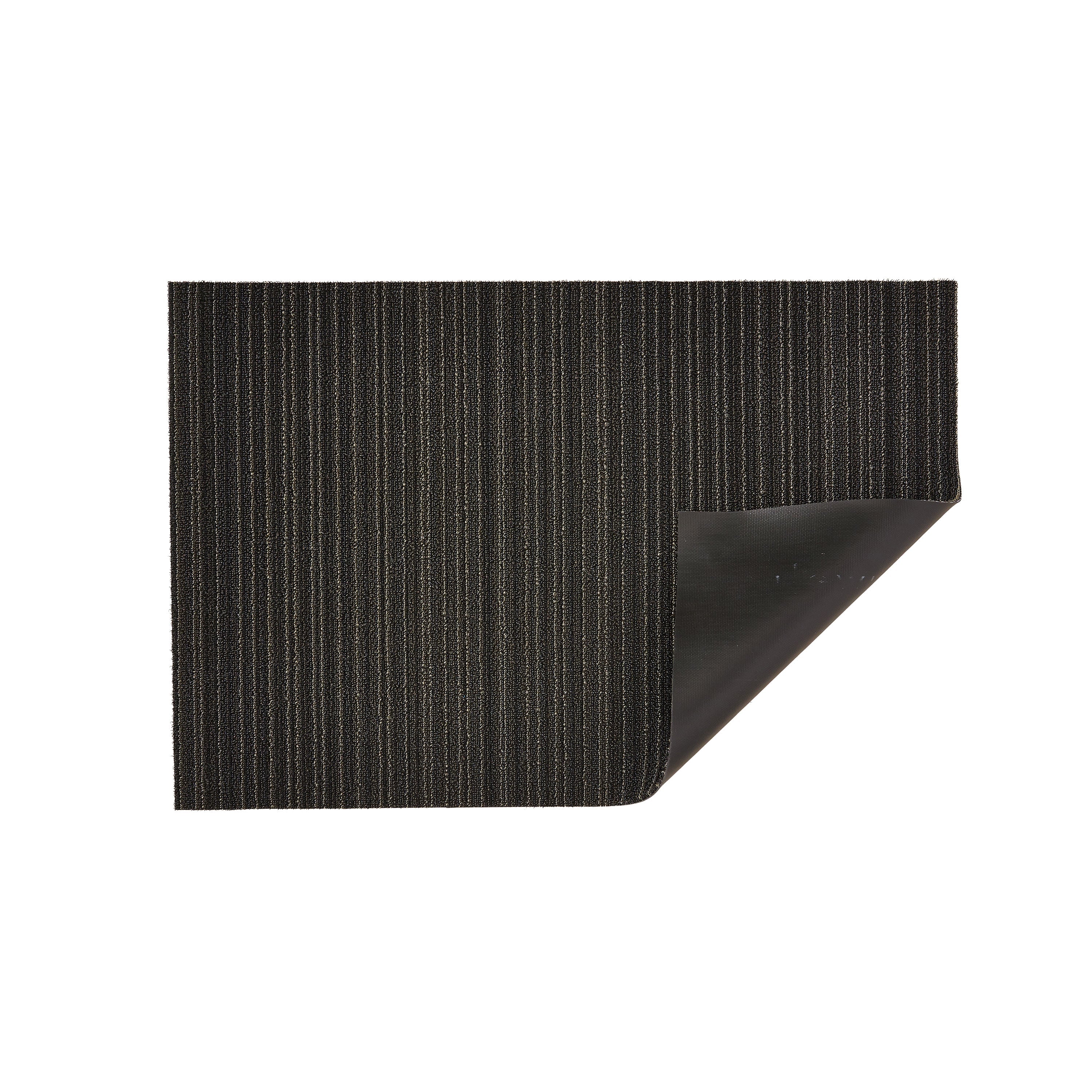 Skinny Stripe Shag Rug in Steel